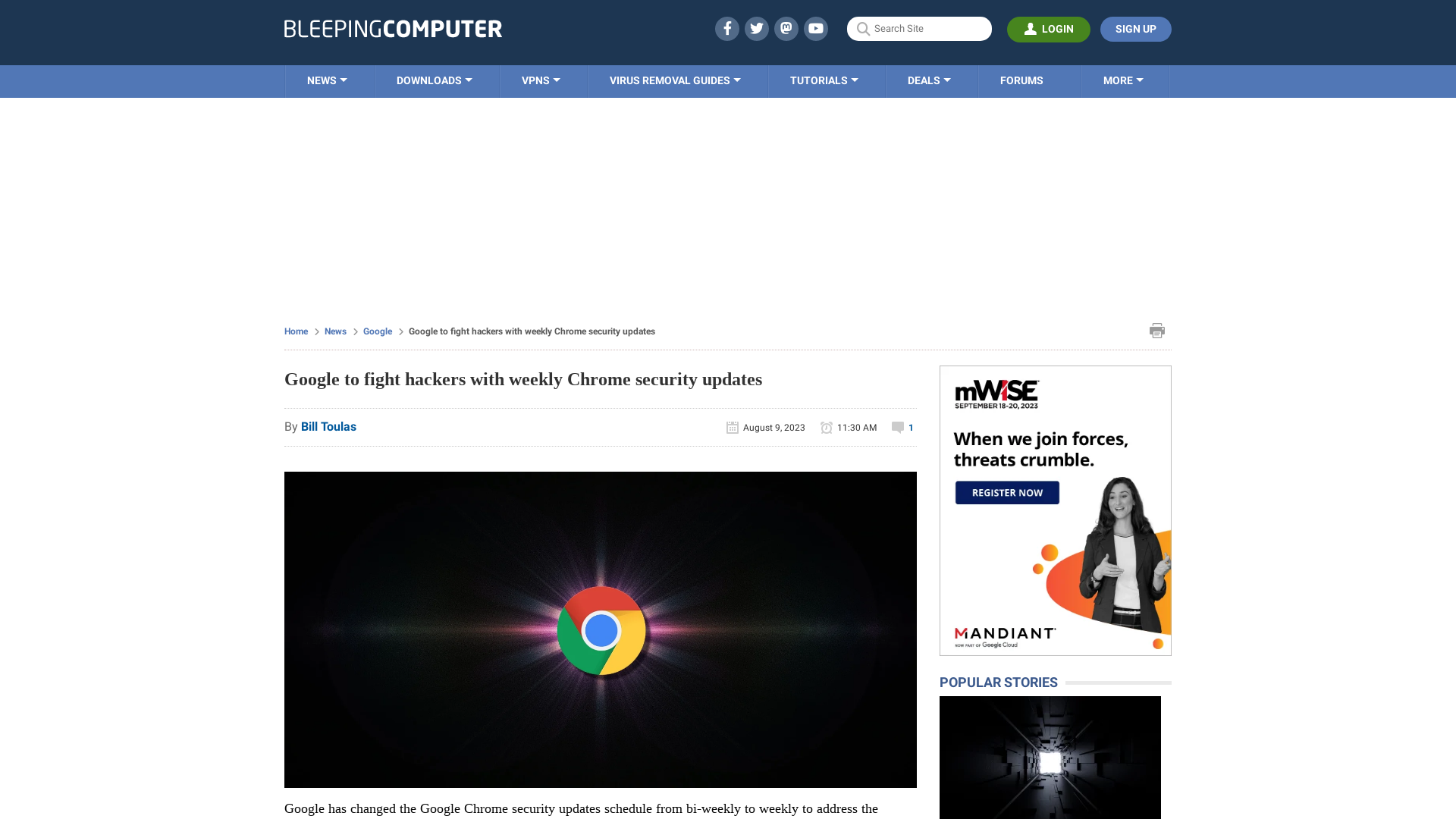 Google to fight hackers with weekly Chrome security updates