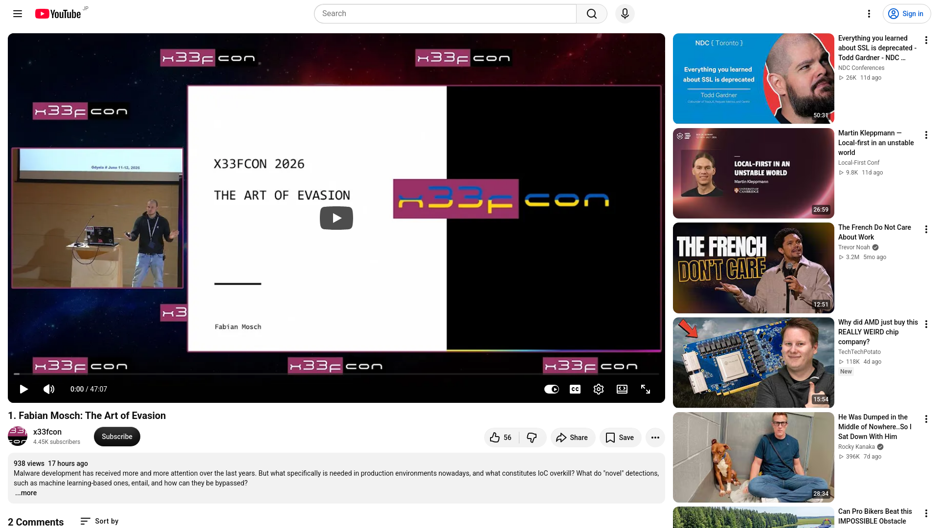 1. Fabian Mosch: The Art of Evasion - YouTube