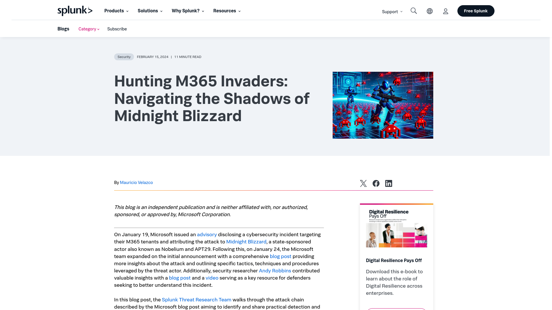 Hunting M365 Invaders: Navigating the Shadows of Midnight Blizzard | Splunk