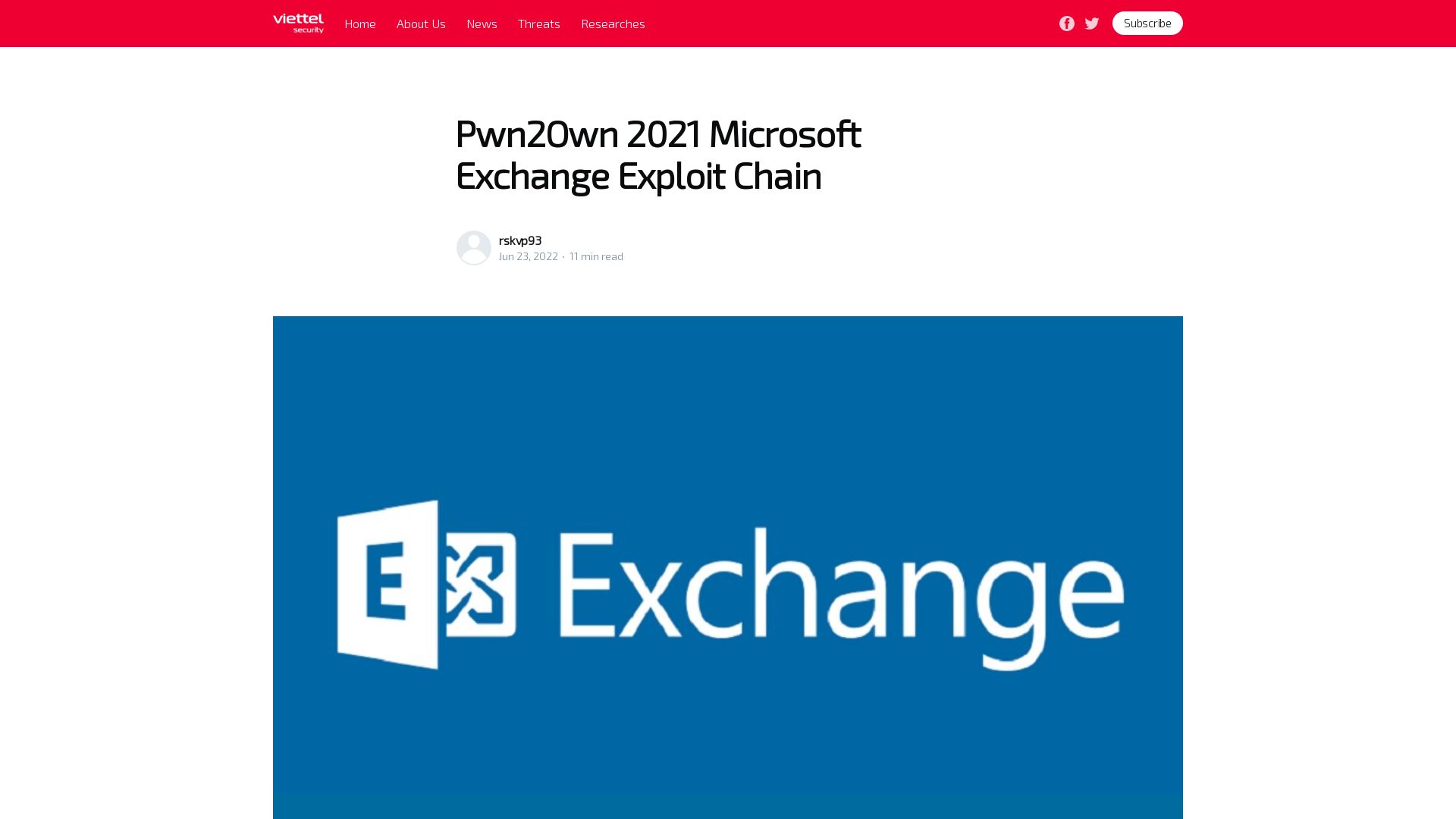 Pwn2Own 2021 Microsoft Exchange Exploit Chain