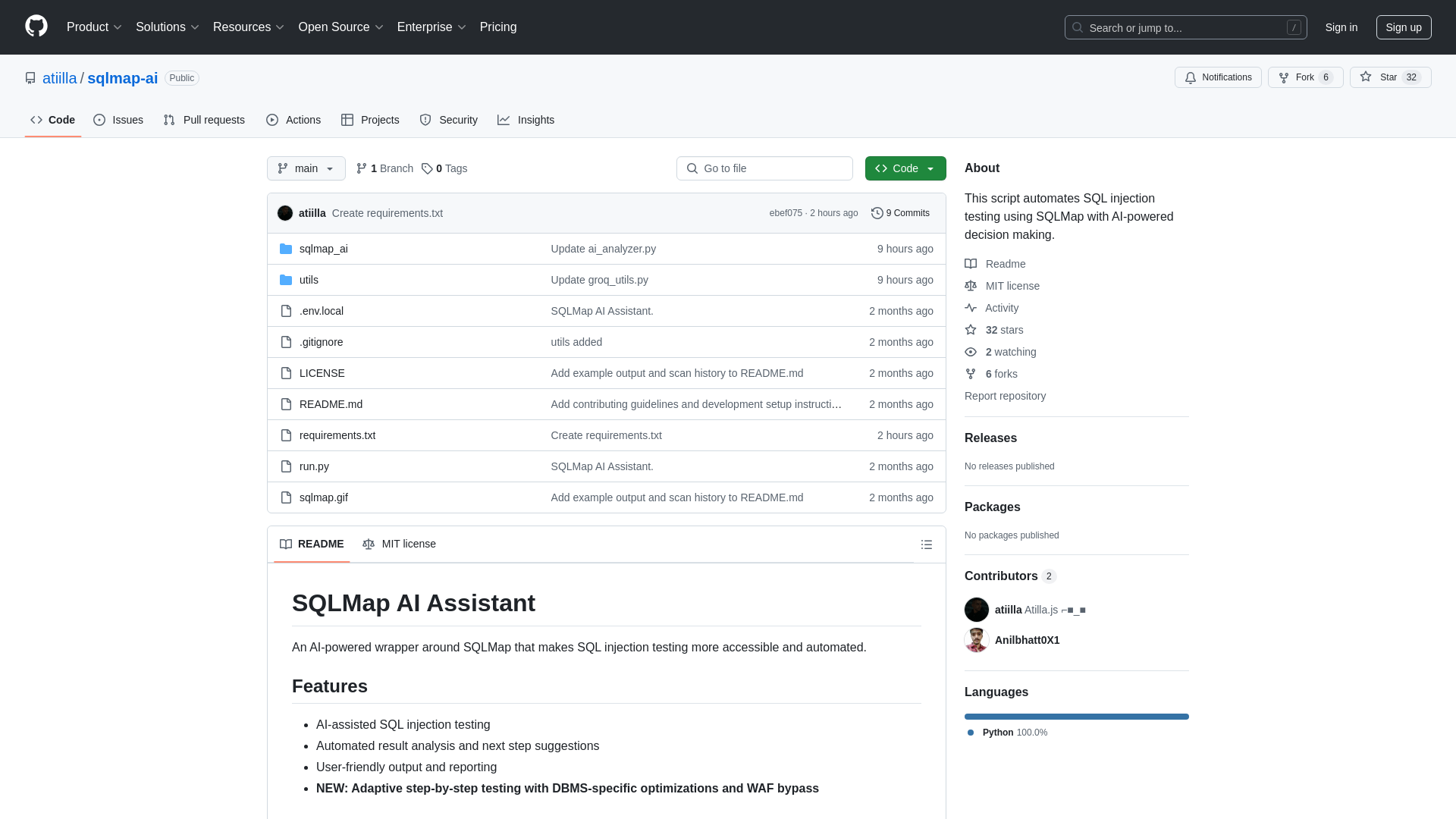 GitHub - atiilla/sqlmap-ai: This script automates SQL injection testing using SQLMap with AI-powered decision making.