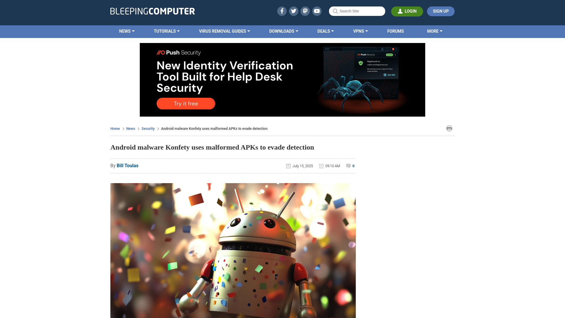 Android malware Konfety uses malformed APKs to evade detection