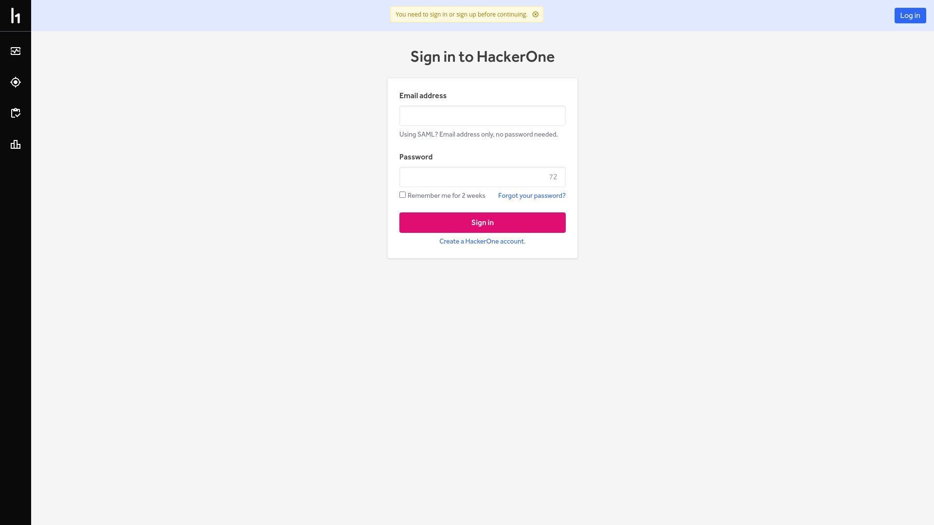 Sign in | HackerOne