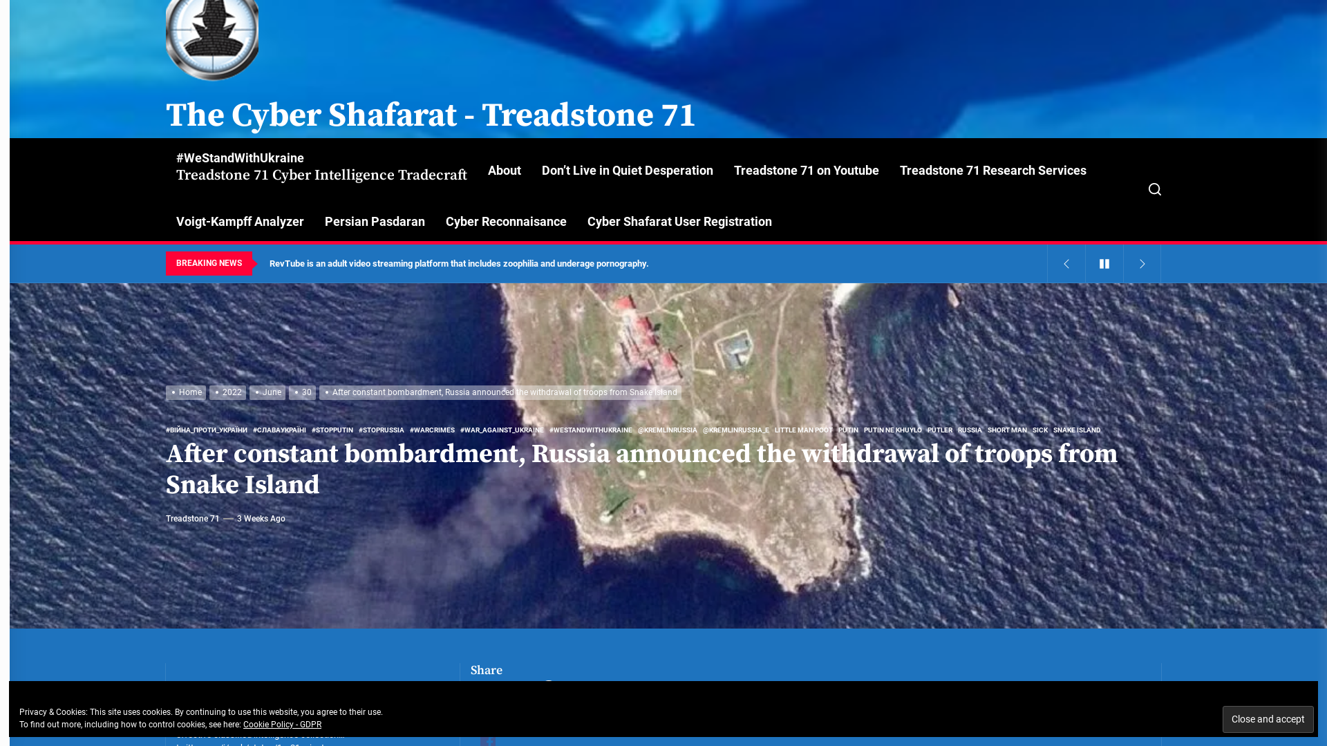 After constant bombardment, Russia announced the withdrawal of troops from Snake Island - The Cyber Shafarat - Treadstone 71