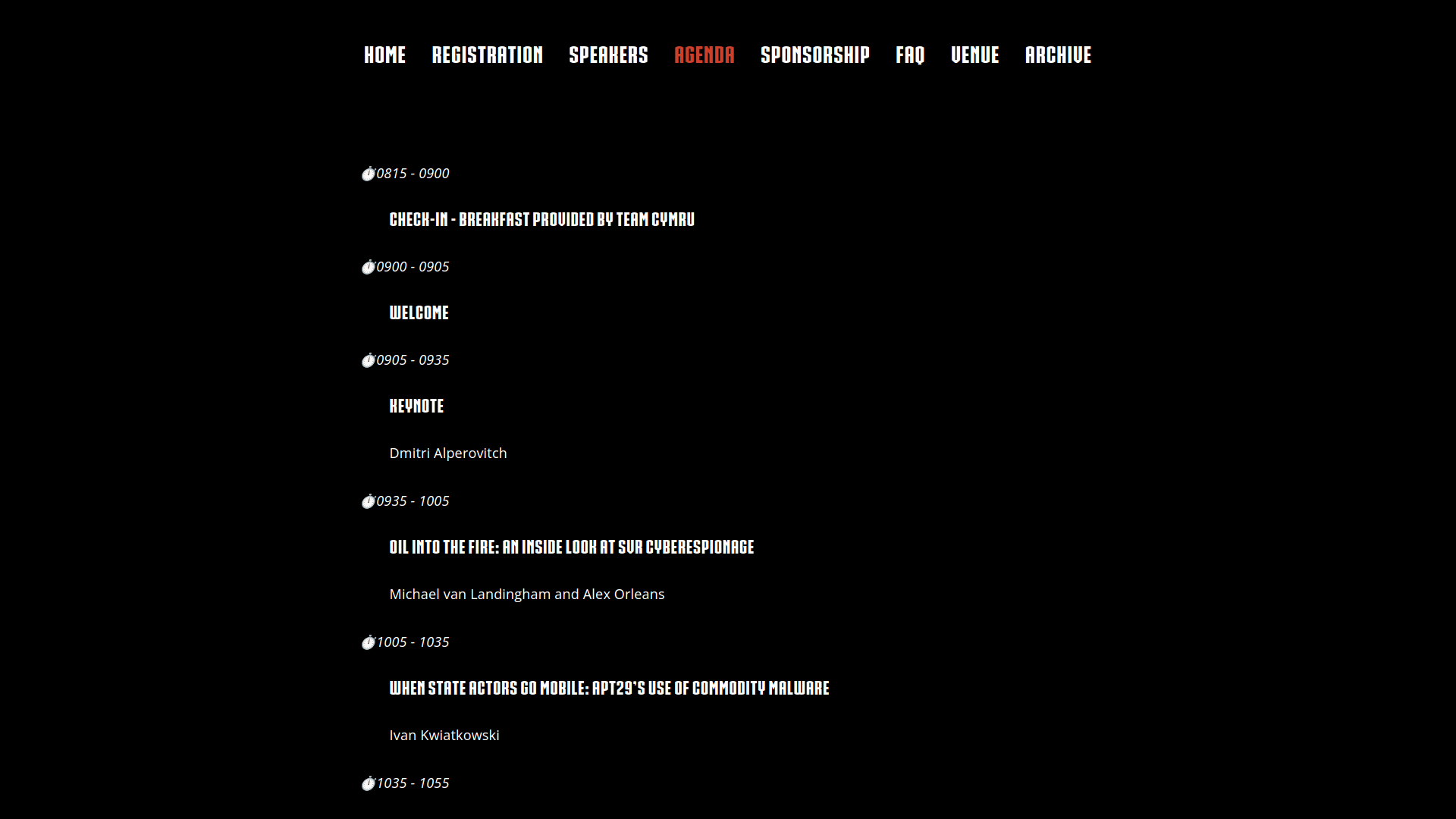 Agenda — CYBERWARCON