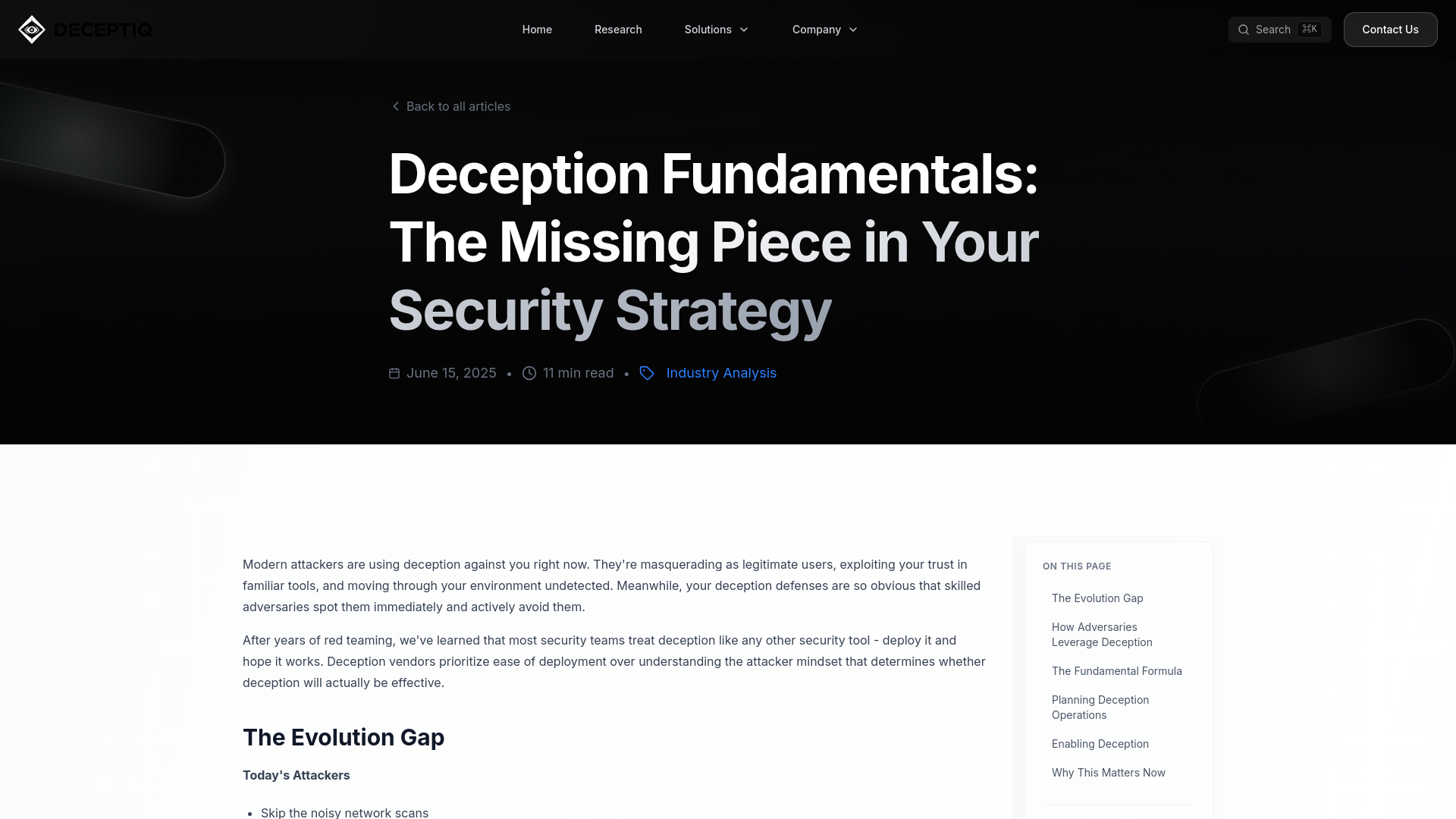 Cyber Deception Fundamentals: Psychology, Strategy & Implementation | Deceptiq | DeceptIQ