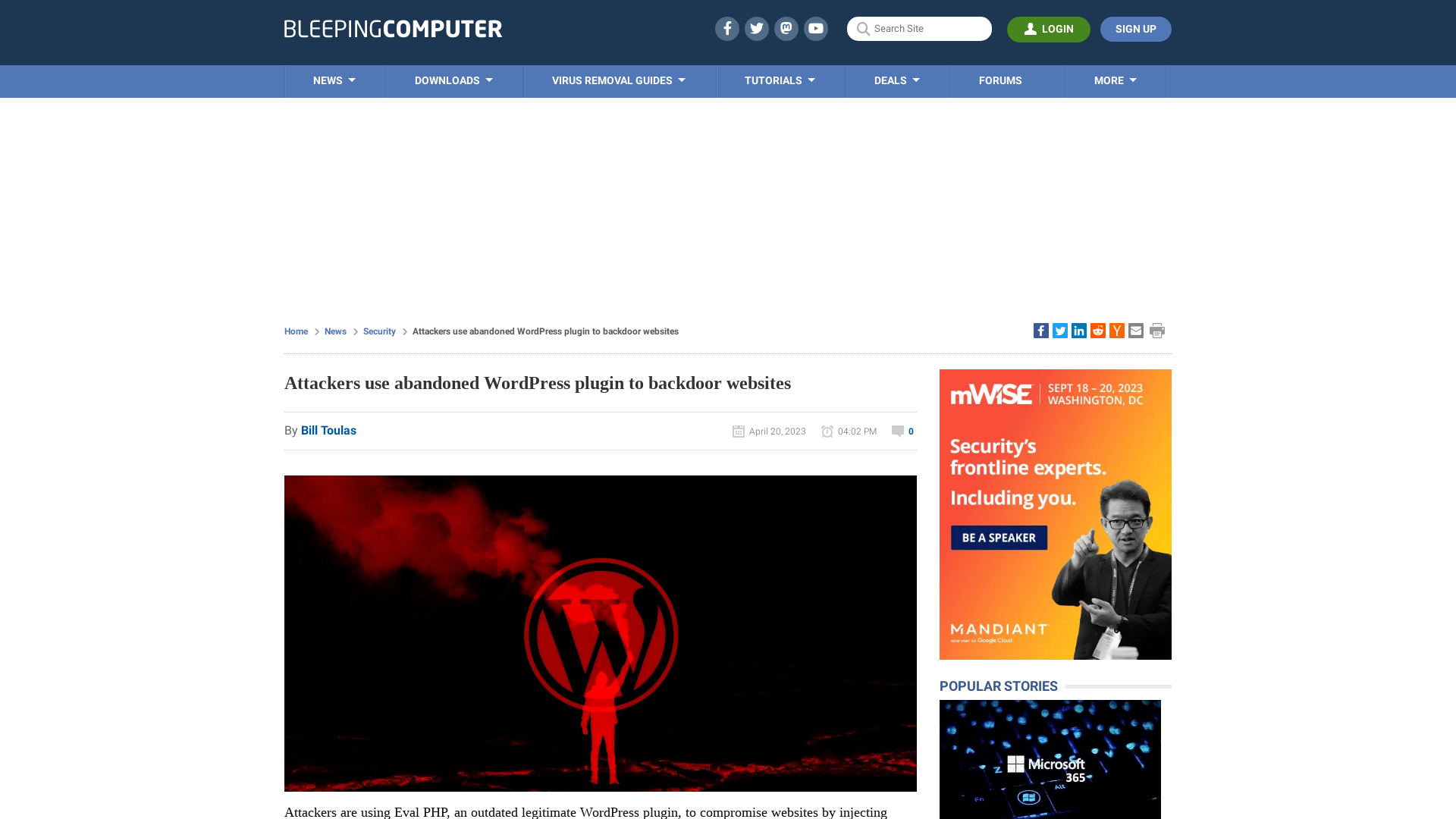 Attackers use abandoned WordPress plugin to backdoor websites