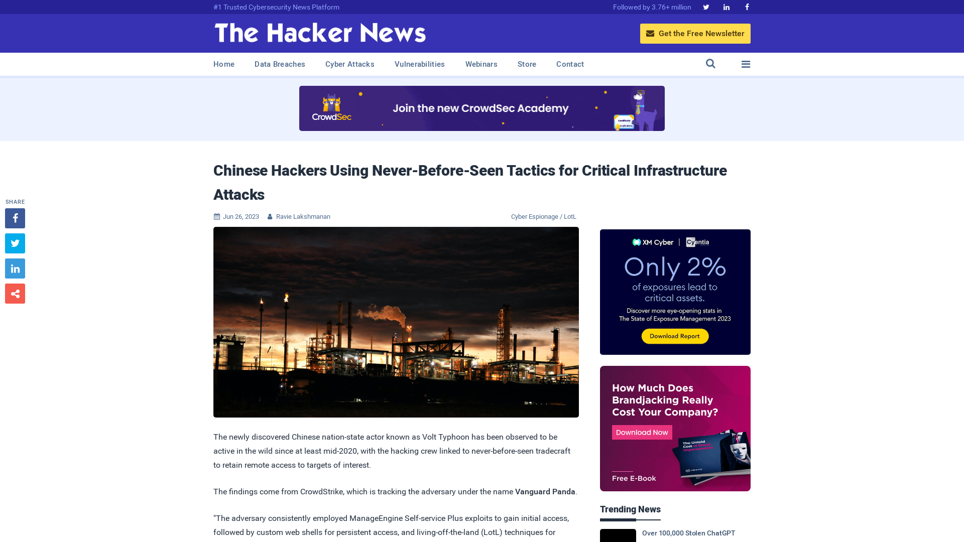 Chinese Hackers Using Never-Before-Seen Tactics for Critical Infrastructure Attacks
