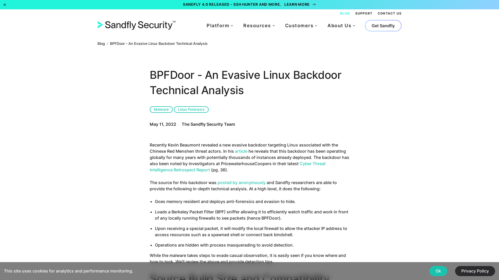BPFDoor - An Evasive Linux Backdoor Technical Analysis