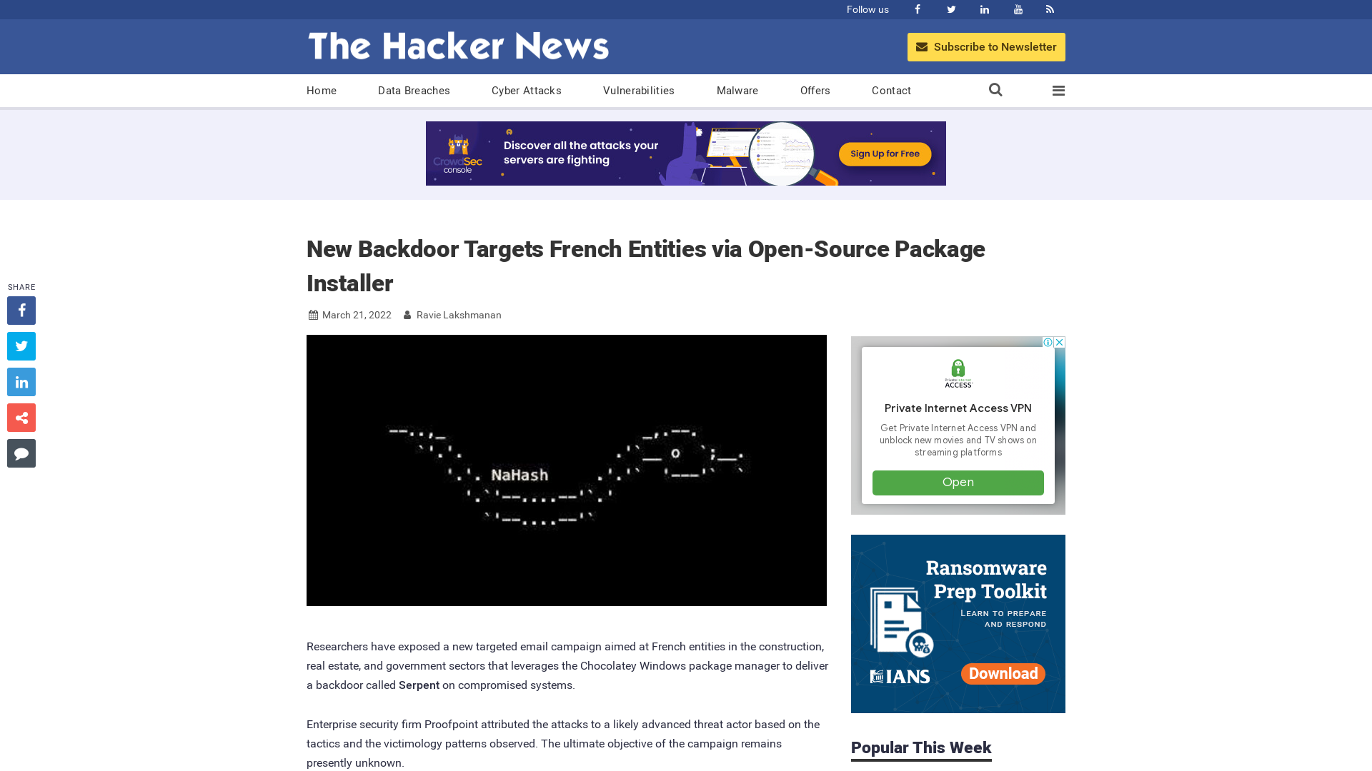 New Backdoor Targets French Entities via Open-Source Package Installer