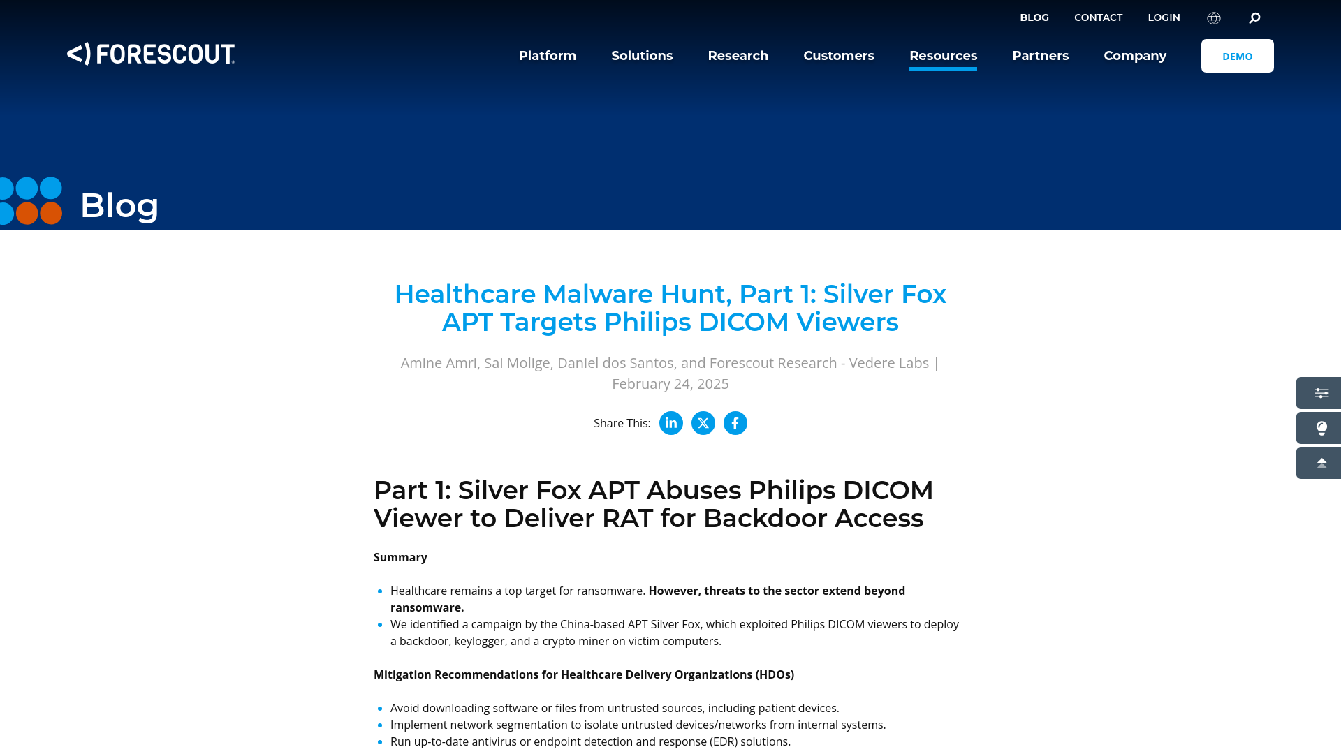 Healthcare Malware Hunt, Part 1: Philips DICOM Viewers