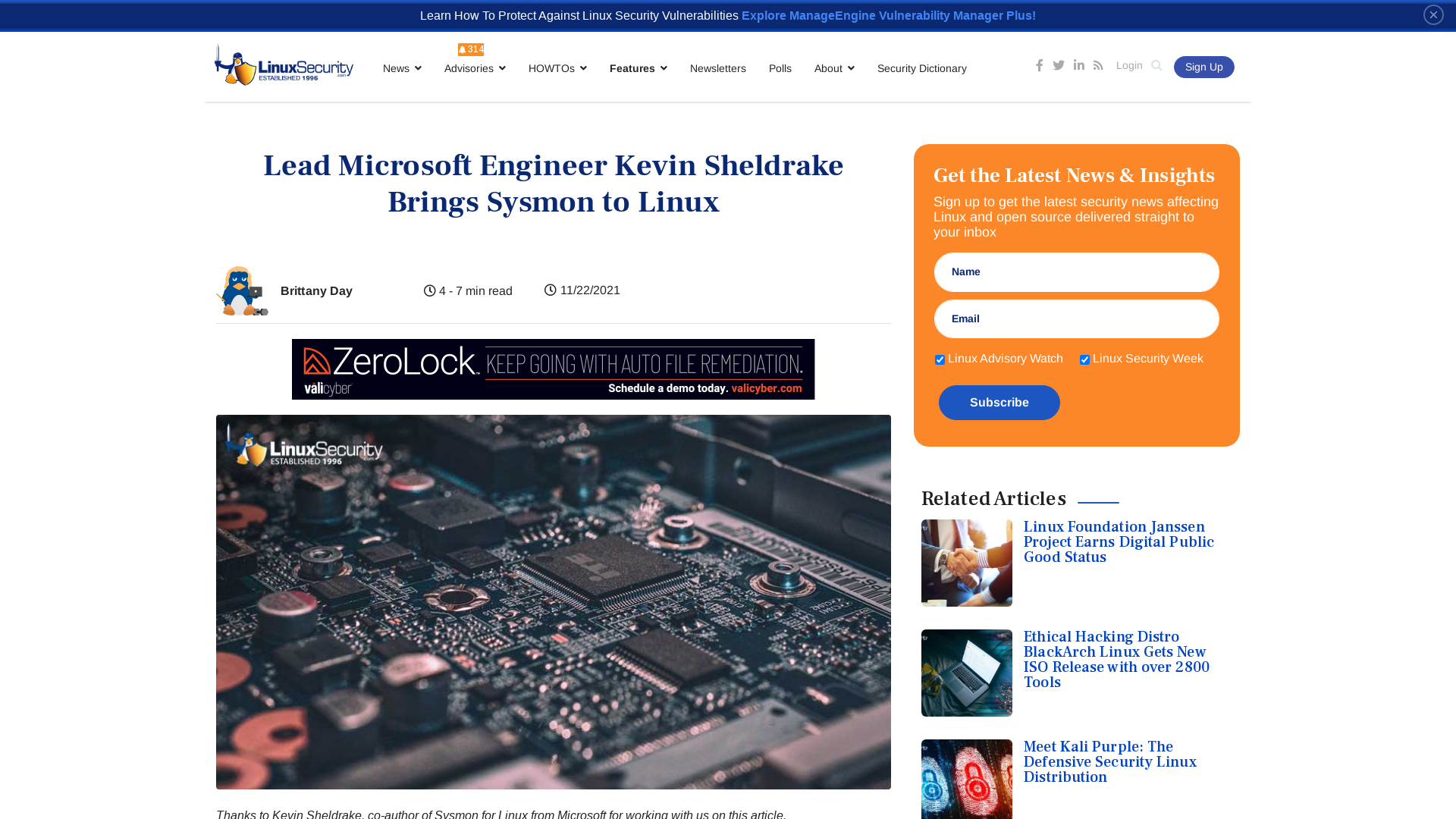 Lead Microsoft Engineer Kevin Sheldrake Brings Sysmon to Linux | Li...