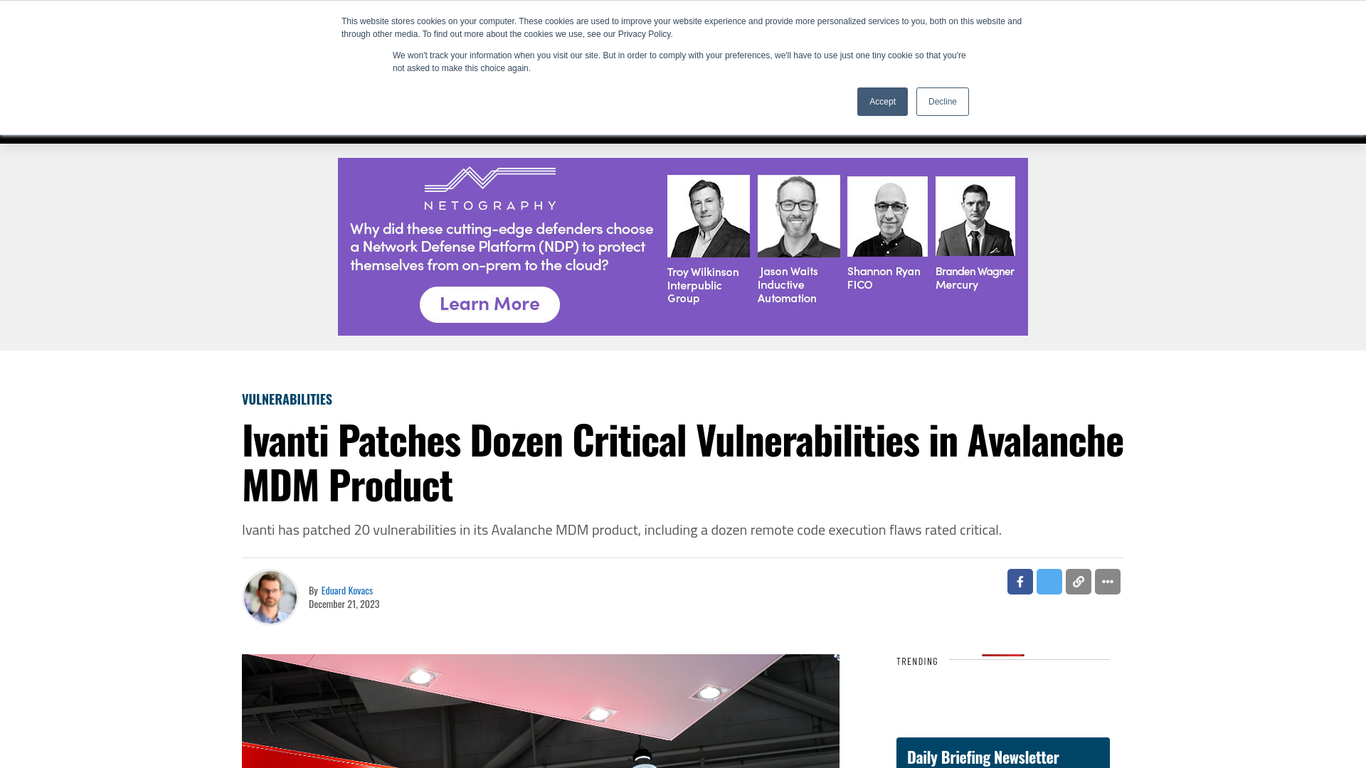 Ivanti Patches Dozen Critical Vulnerabilities in Avalanche MDM Product - SecurityWeek