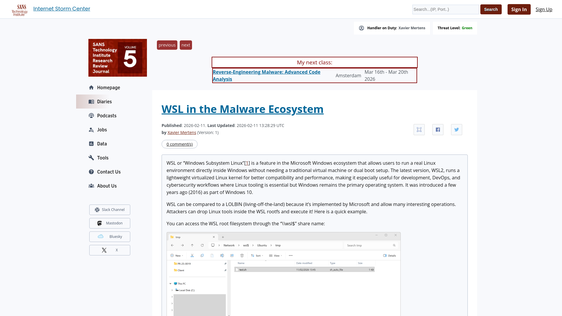 WSL in the Malware Ecosystem - SANS Internet Storm Center