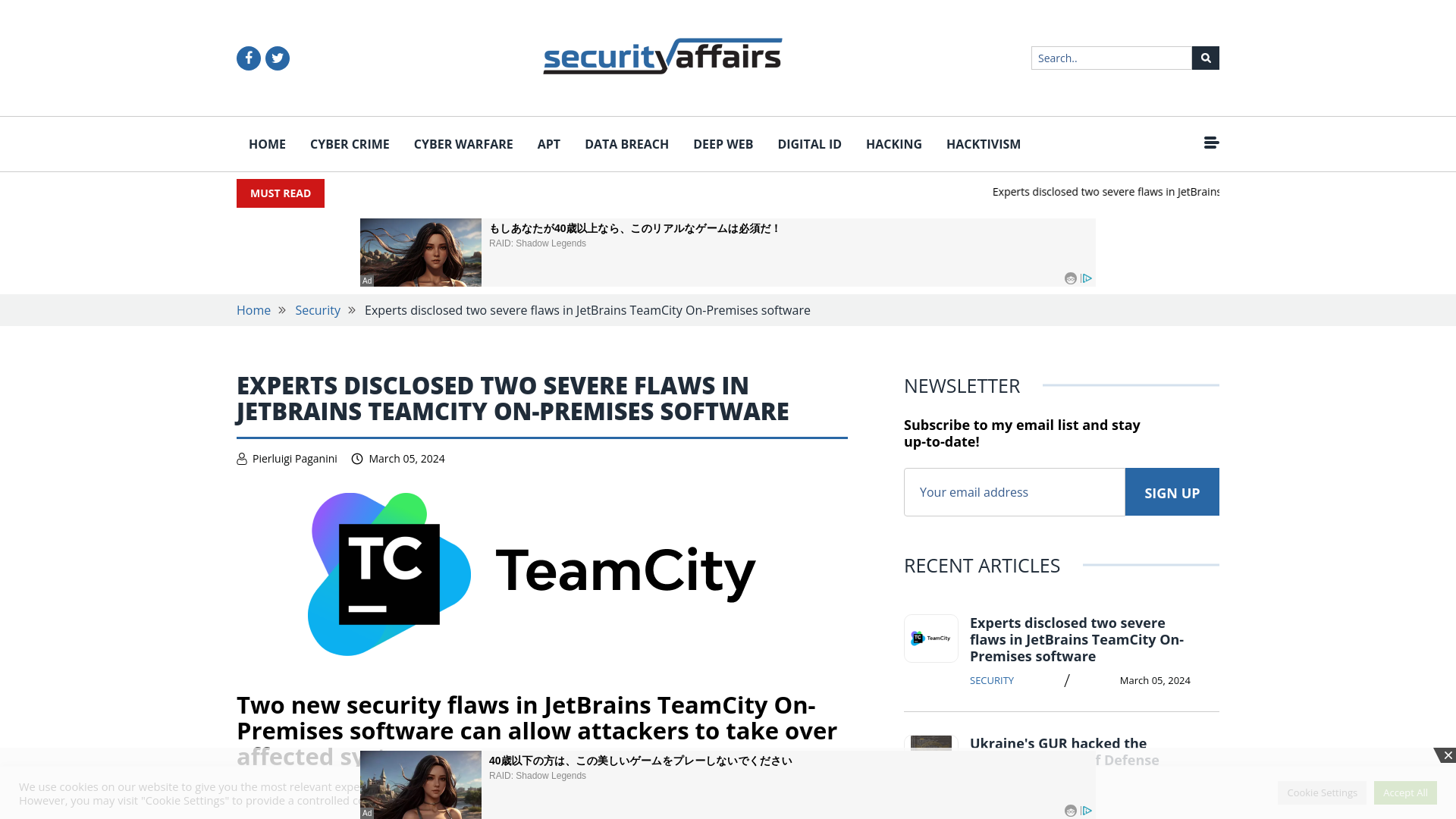 Experts disclosed two flaws in JetBrains TeamCity On-Premises SW