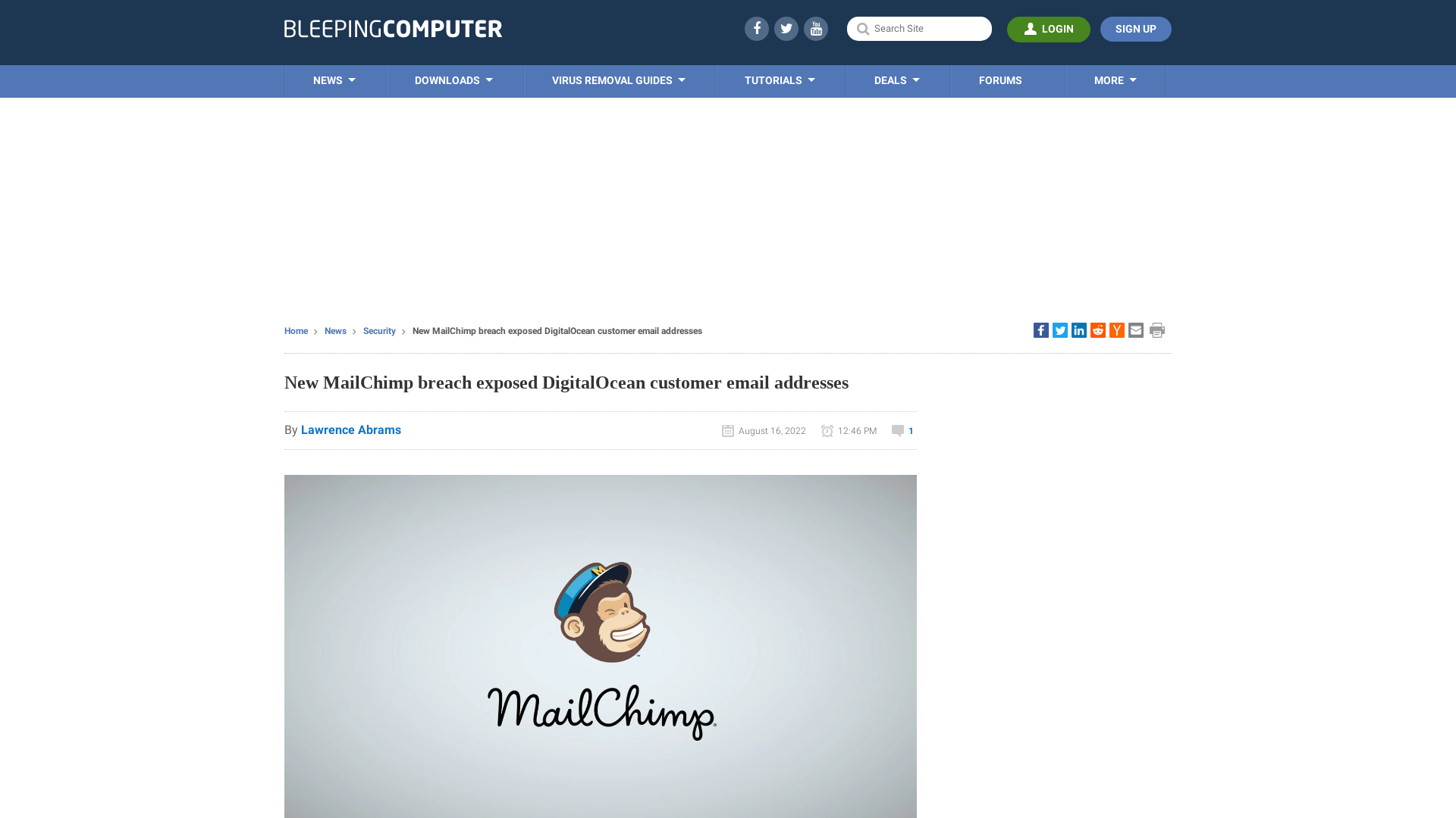 New MailChimp breach exposed DigitalOcean customer email addresses