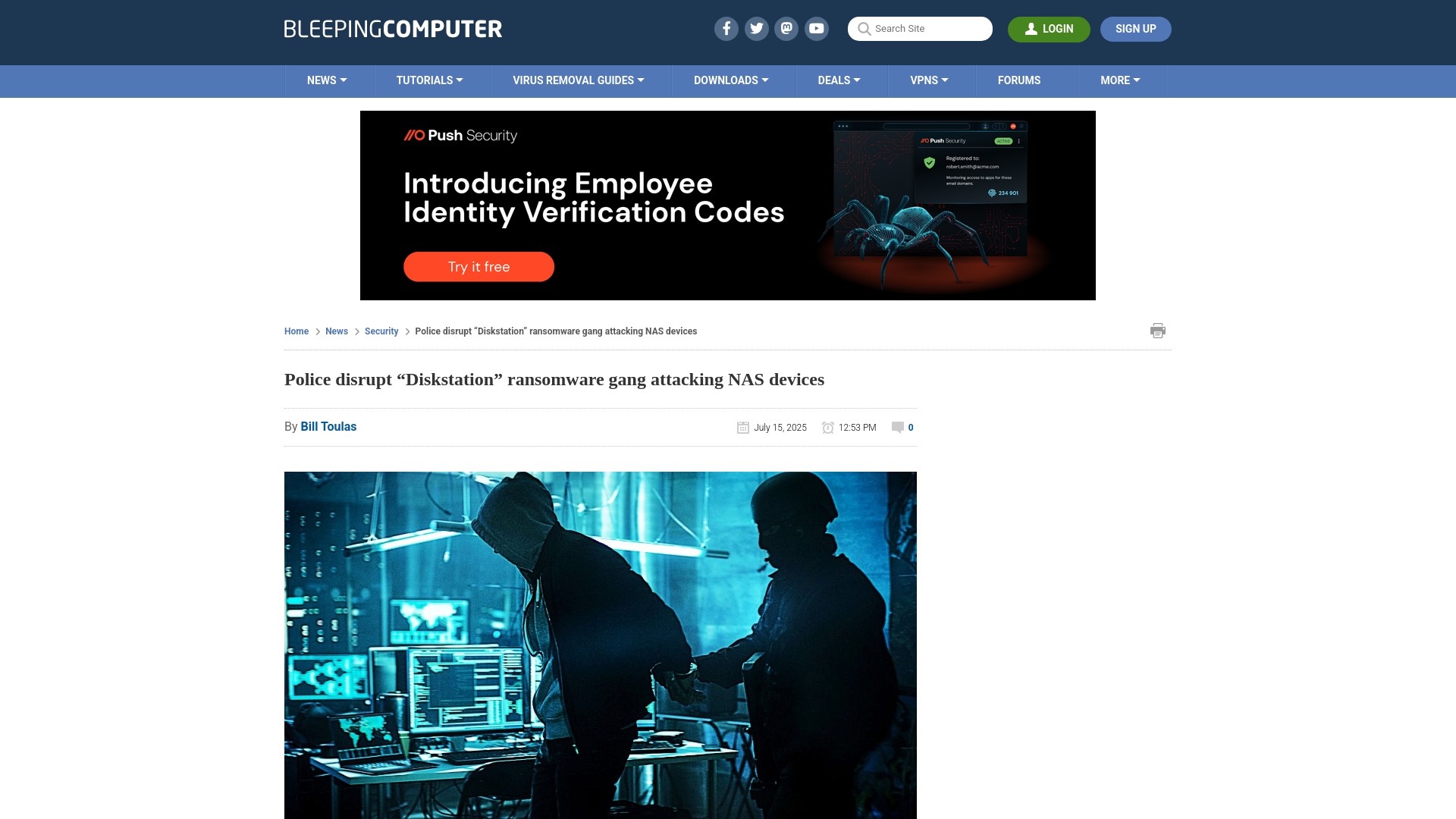 Police disrupt “Diskstation” ransomware gang attacking NAS devices