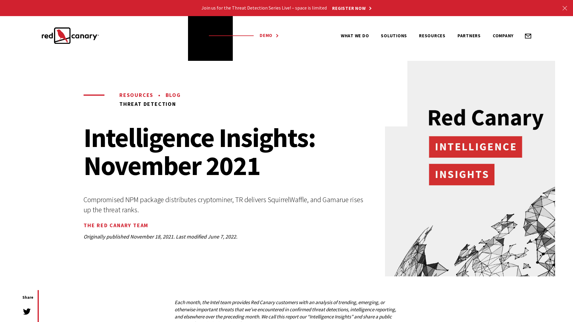Intelligence Insights: November 2021