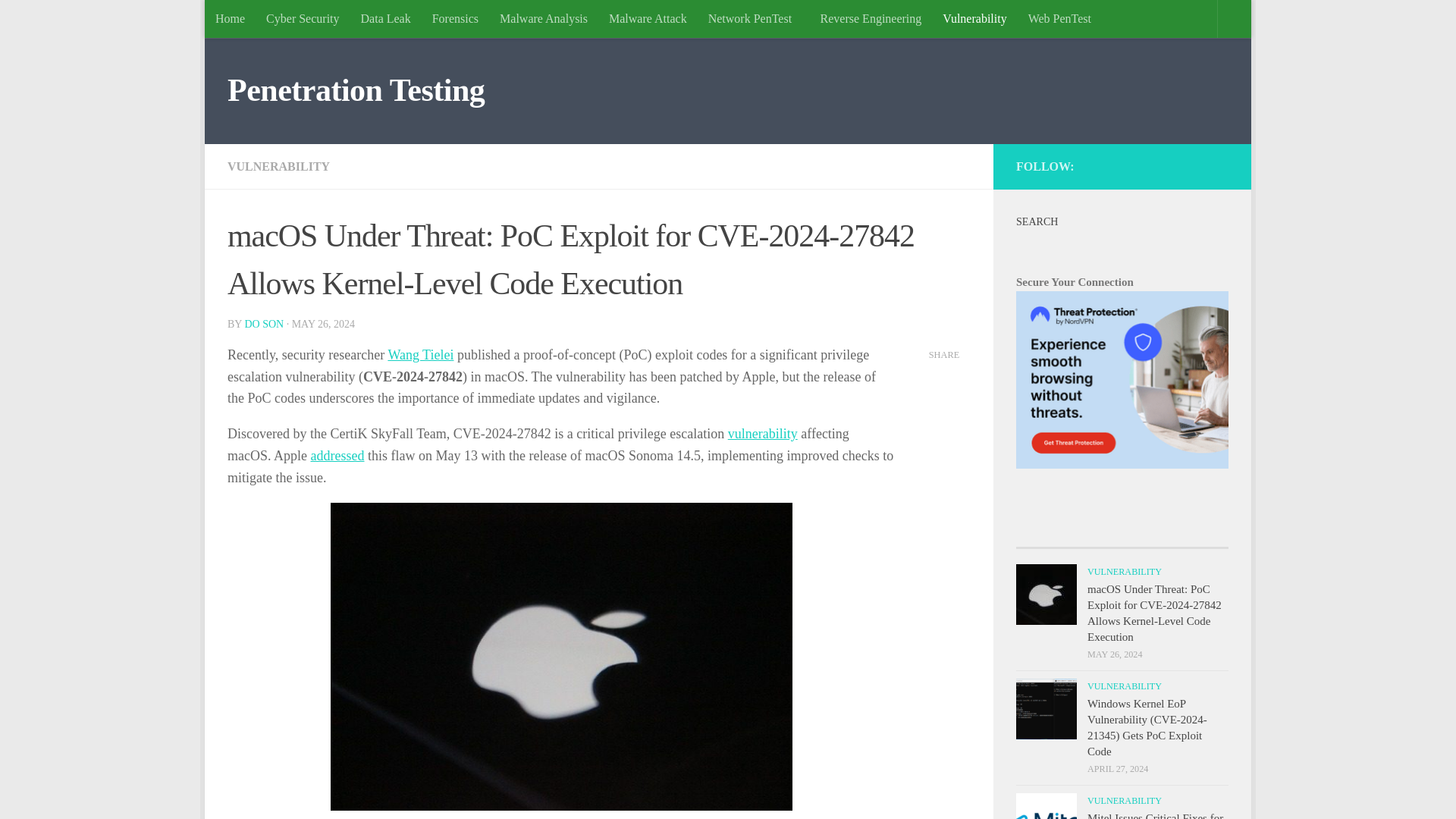 macOS Under Threat: PoC Exploit for CVE-2024-27842 Allows Kernel-Level Code Execution