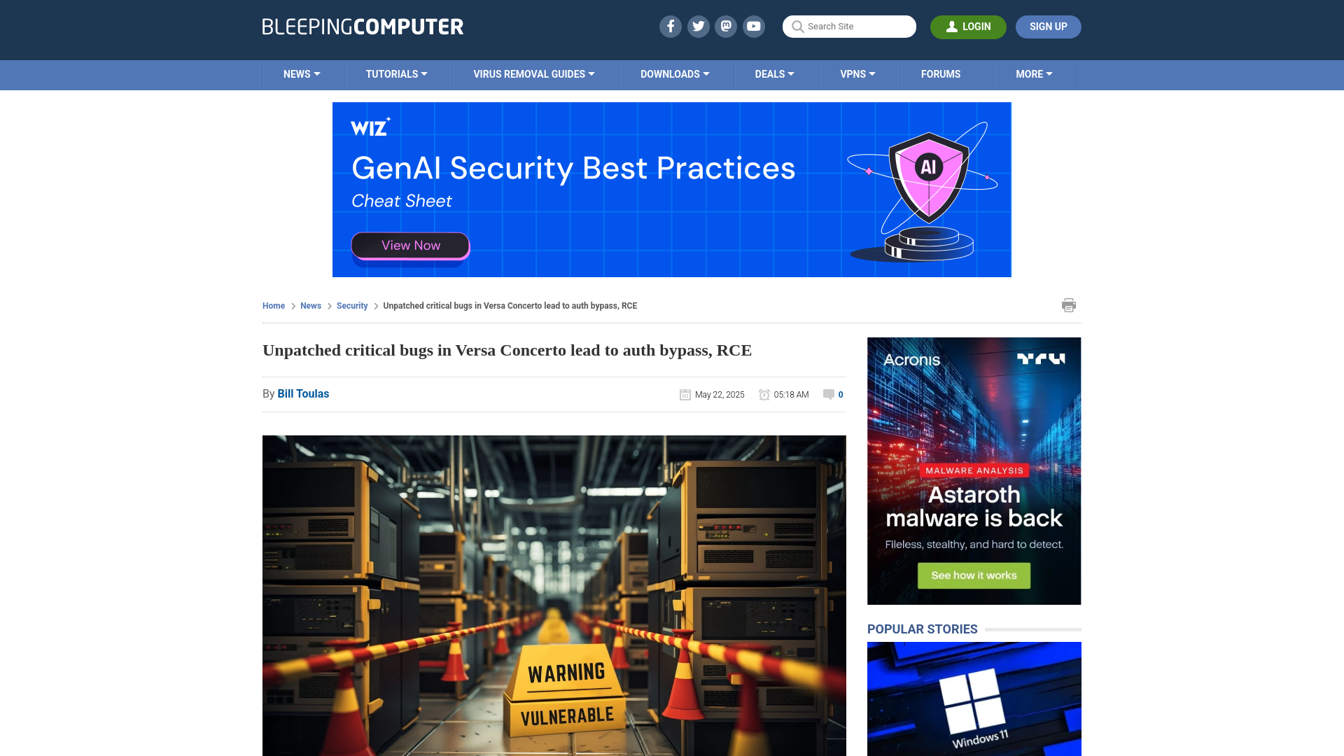 Unpatched critical bugs in Versa Concerto lead to auth bypass, RCE