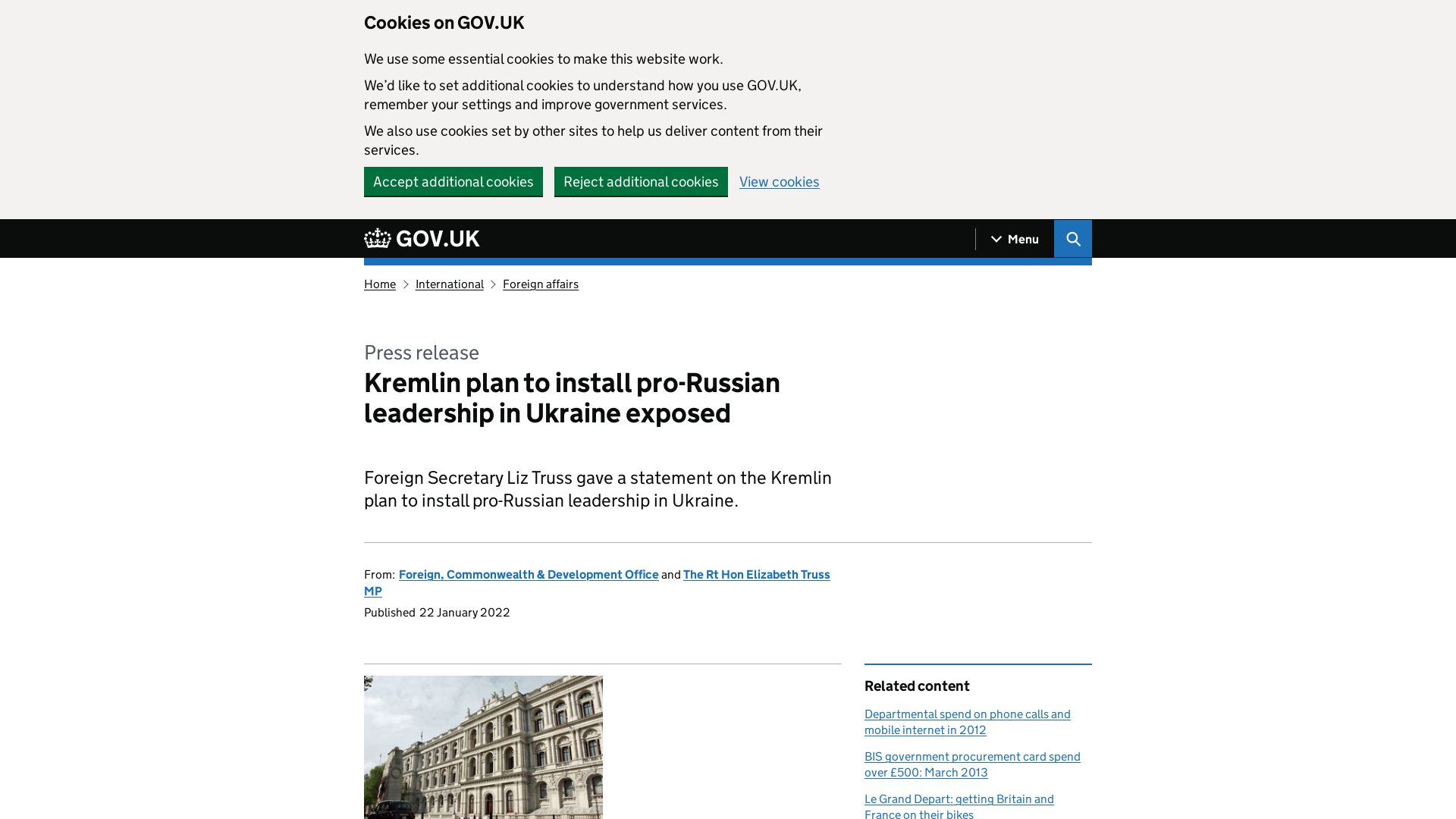 Kremlin plan to install pro-Russian leadership in Ukraine exposed - GOV.UK