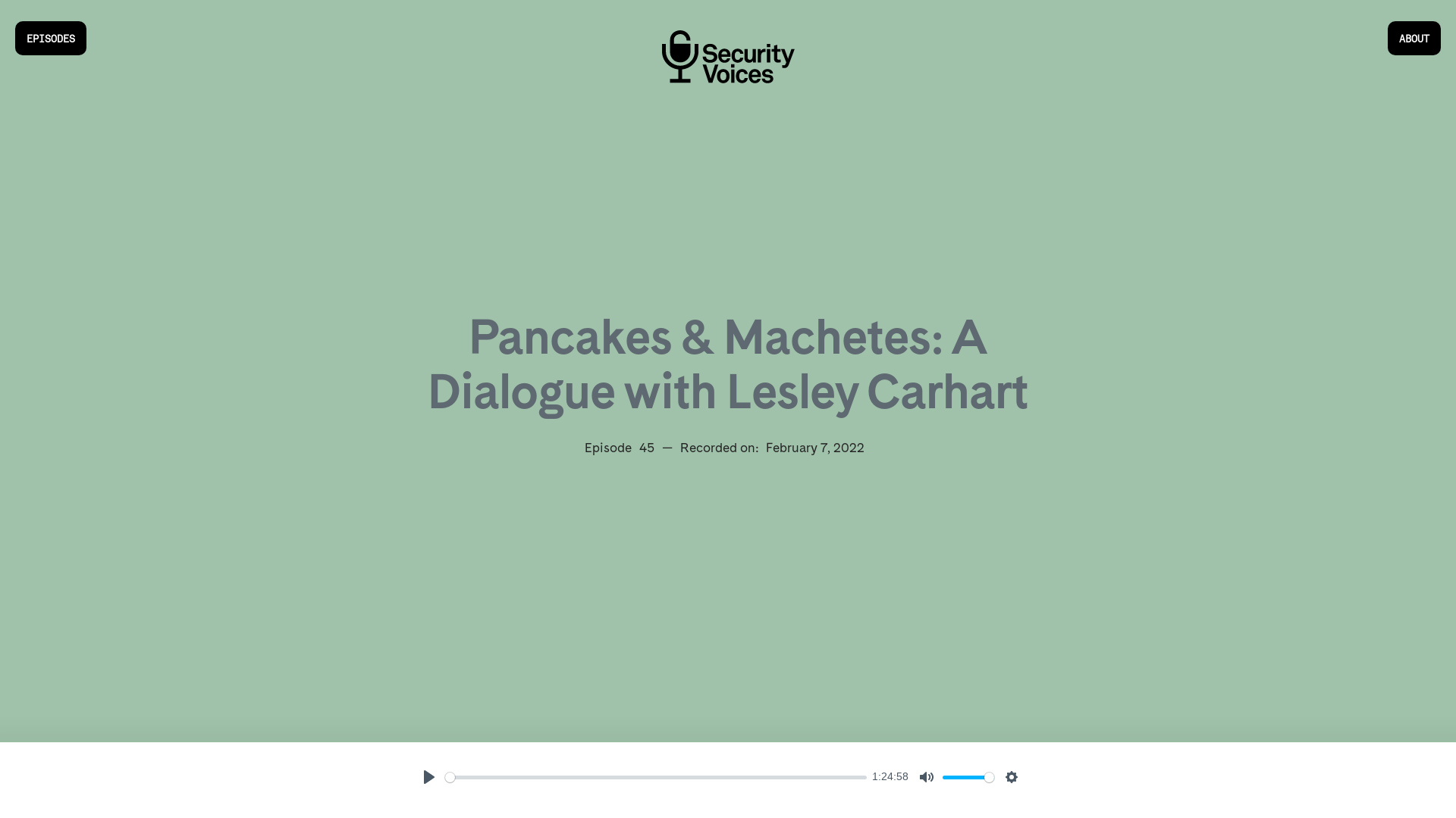 Security Voices – Pancakes & Machetes: A Dialogue with Lesley Carhart