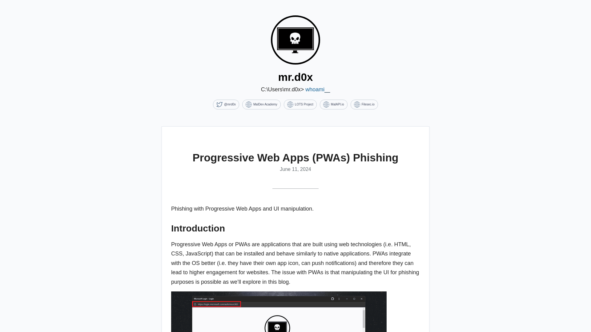 Progressive Web Apps (PWAs) Phishing | mr.d0x