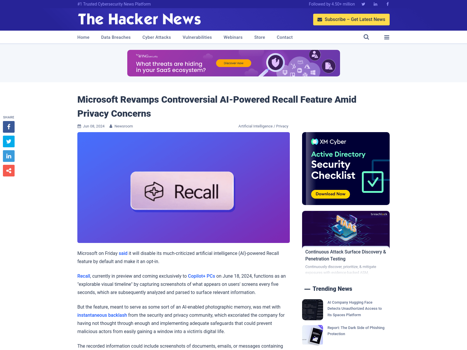 Microsoft Revamps Controversial AI-Powered Recall Feature Amid Privacy Concerns