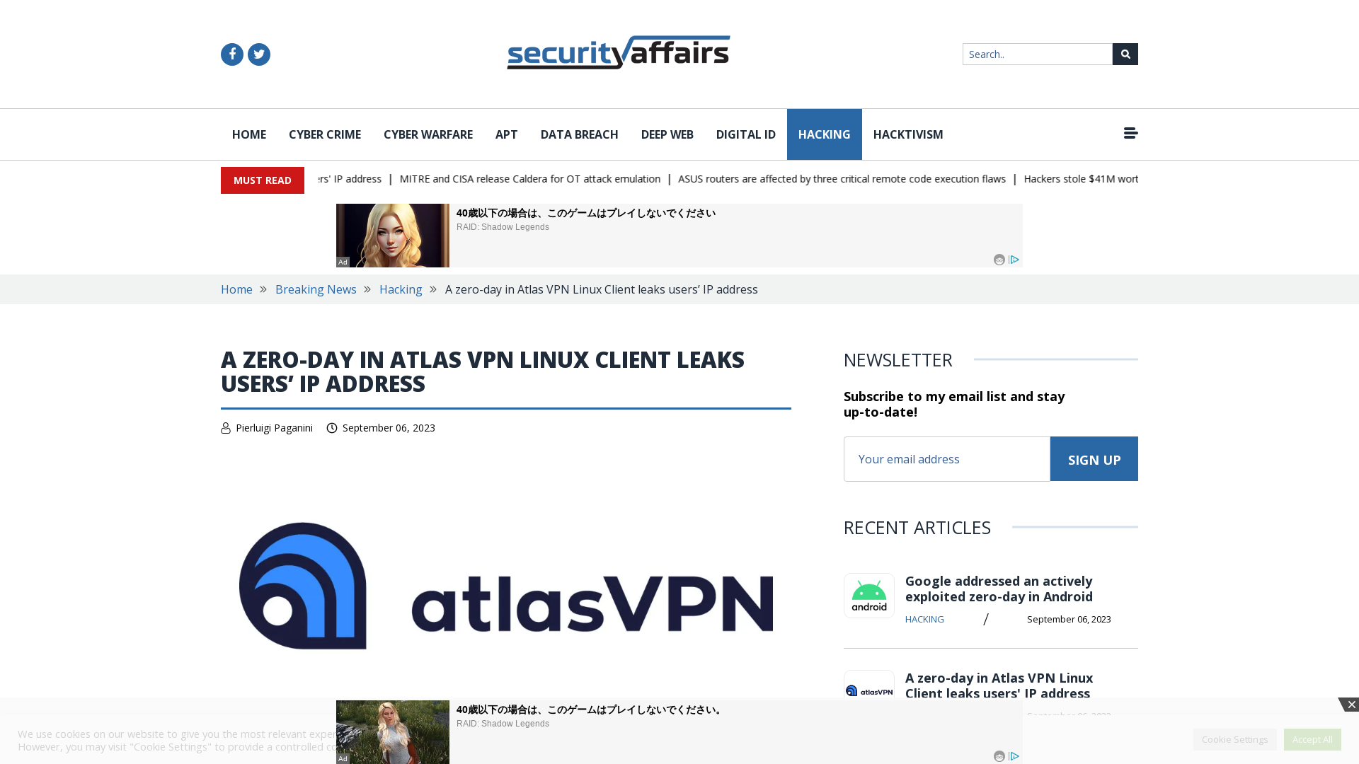 A zero-day in Atlas VPN Linux Client leaks users' IP address