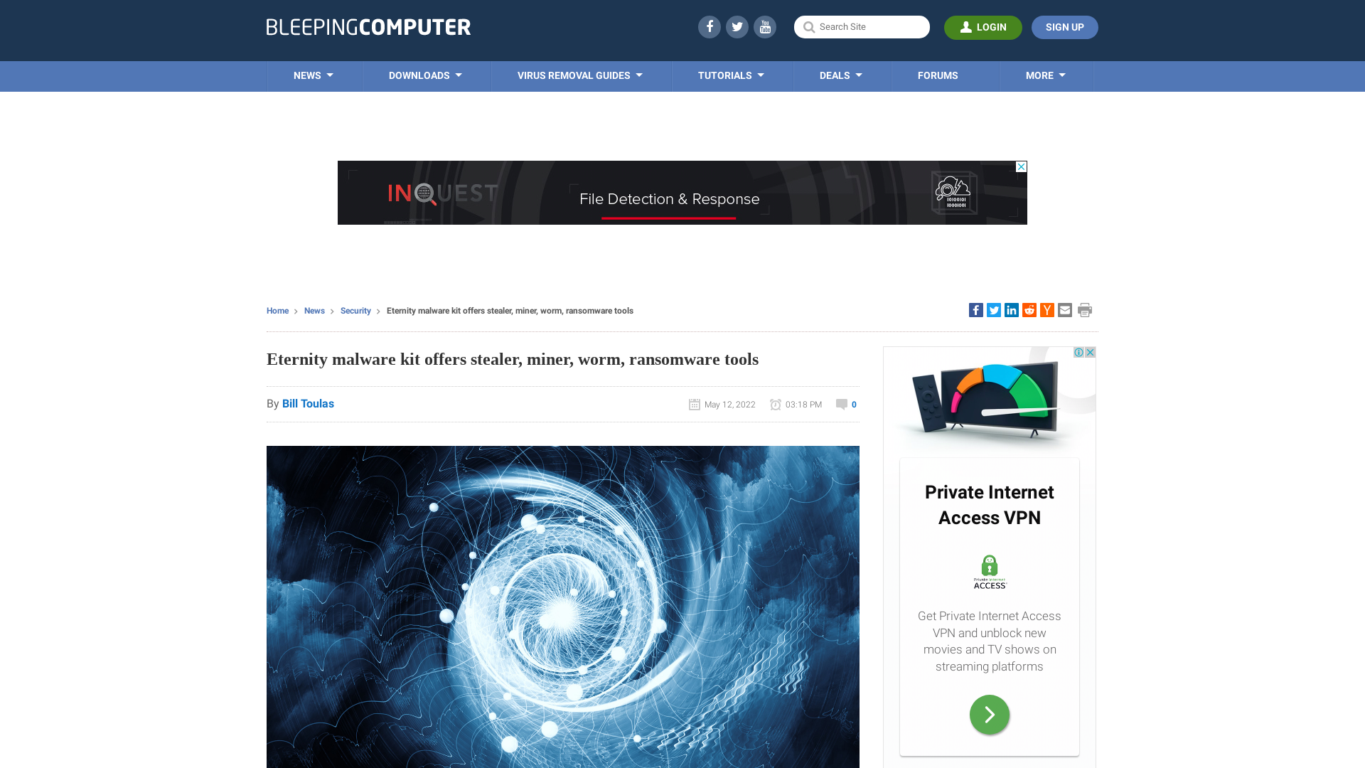 Eternity malware kit offers stealer, miner, worm, ransomware tools