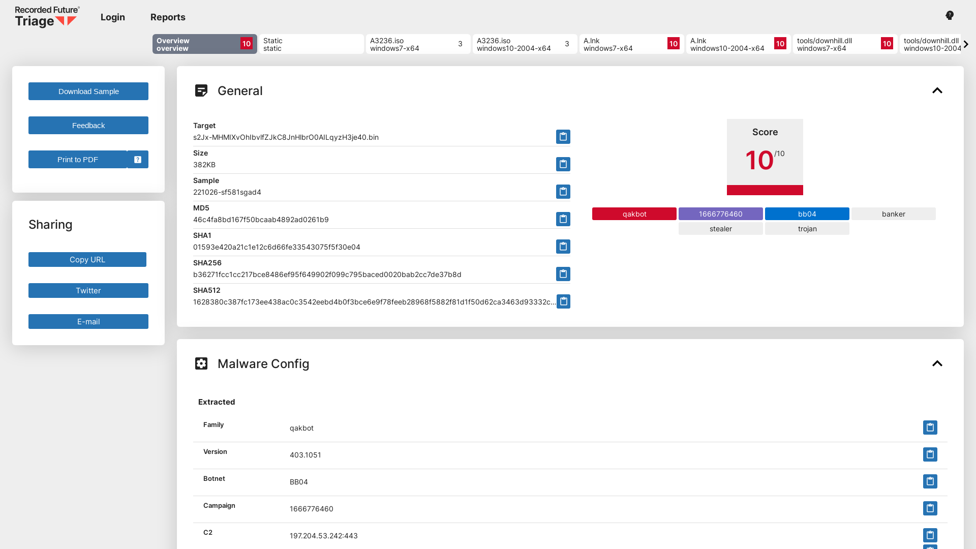 Triage | Malware sandboxing report by Hatching Triage