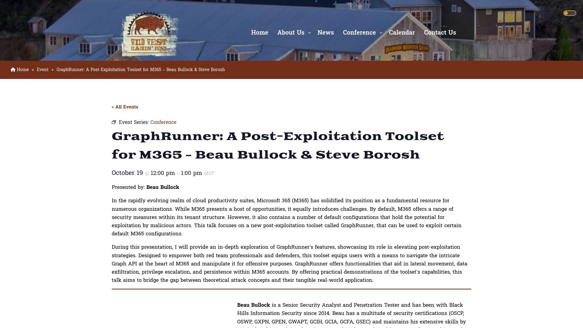 GraphRunner: A Post-Exploitation Toolset for M365 – Beau Bullock & Steve Borosh – Wild West Hackin' Fest