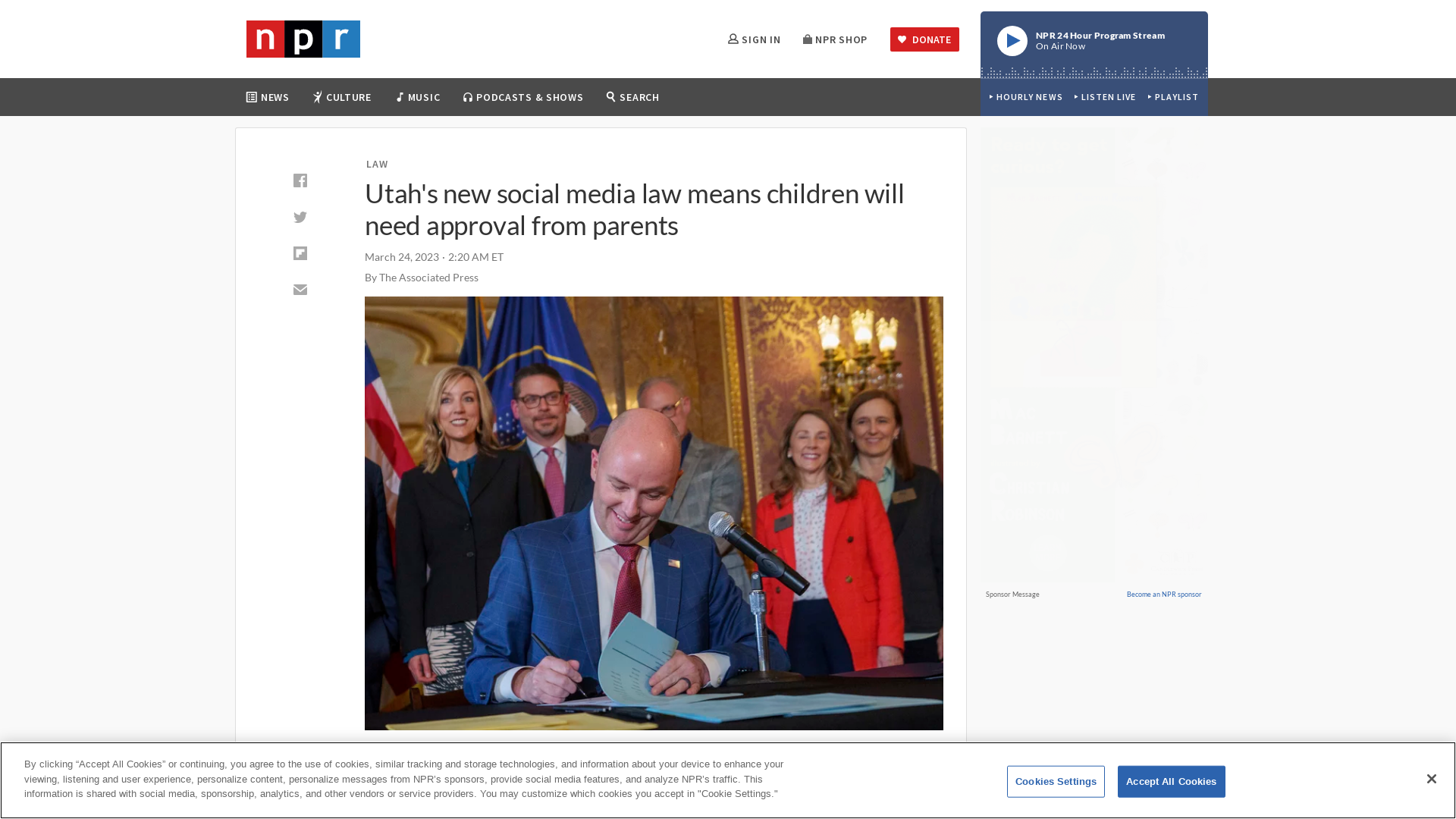 Utah social media law requires parental permission for kids : NPR