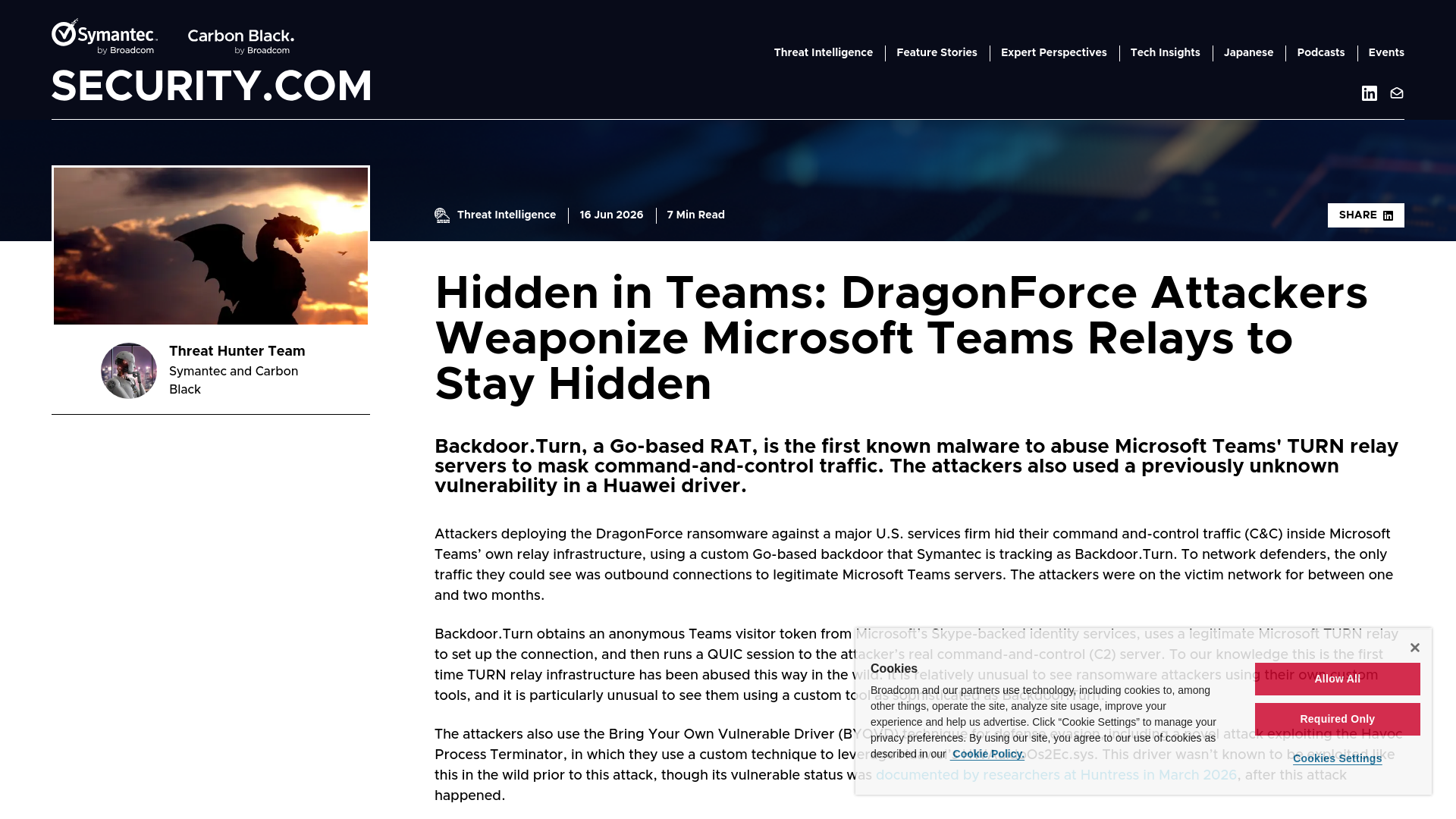Hidden in Teams: DragonForce Attackers Weaponize Microsoft Teams Relays to Stay Hidden | SECURITY.COM