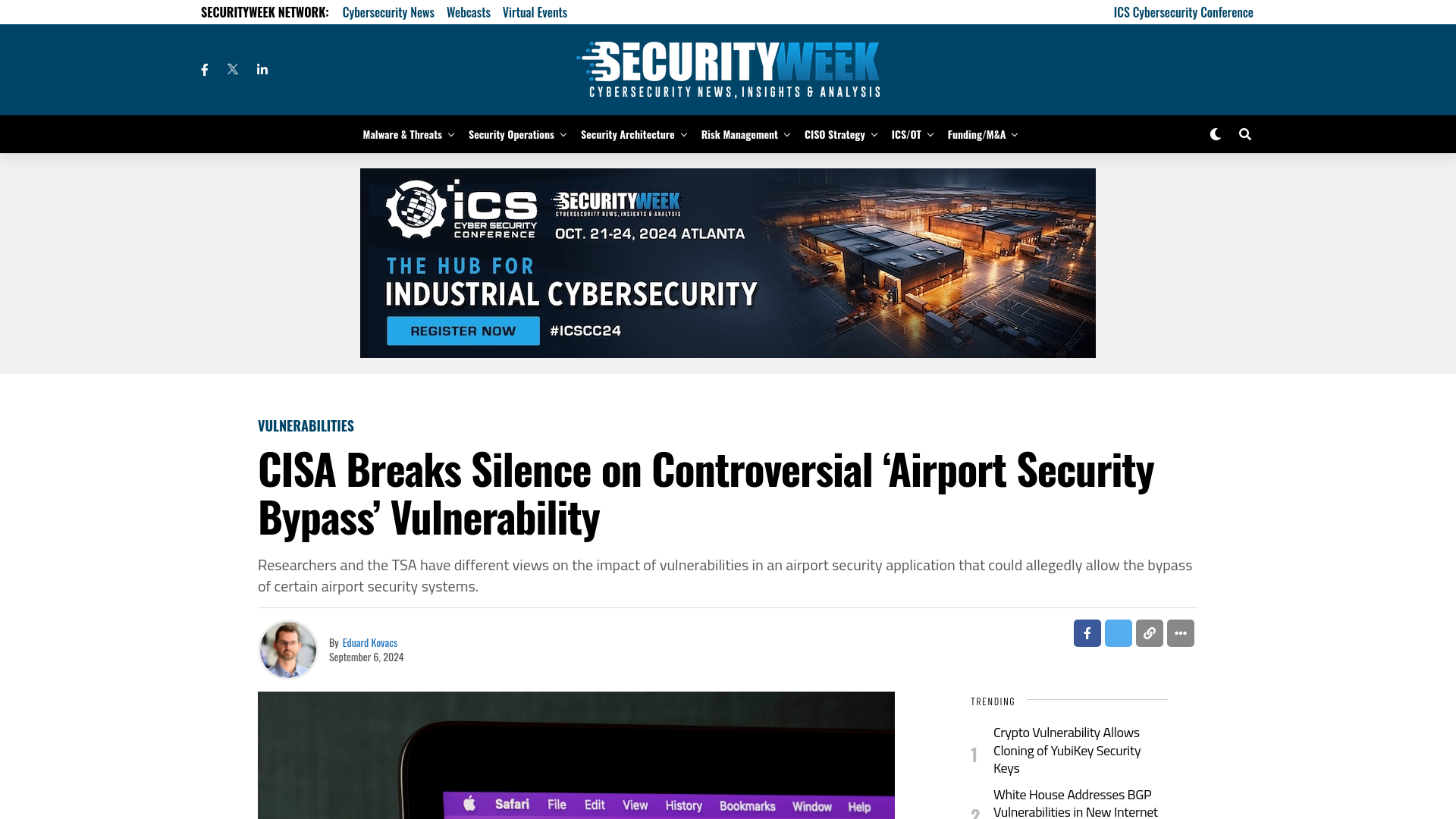 CISA Breaks Silence on Controversial ‘Airport Security Bypass’ Vulnerability  - SecurityWeek