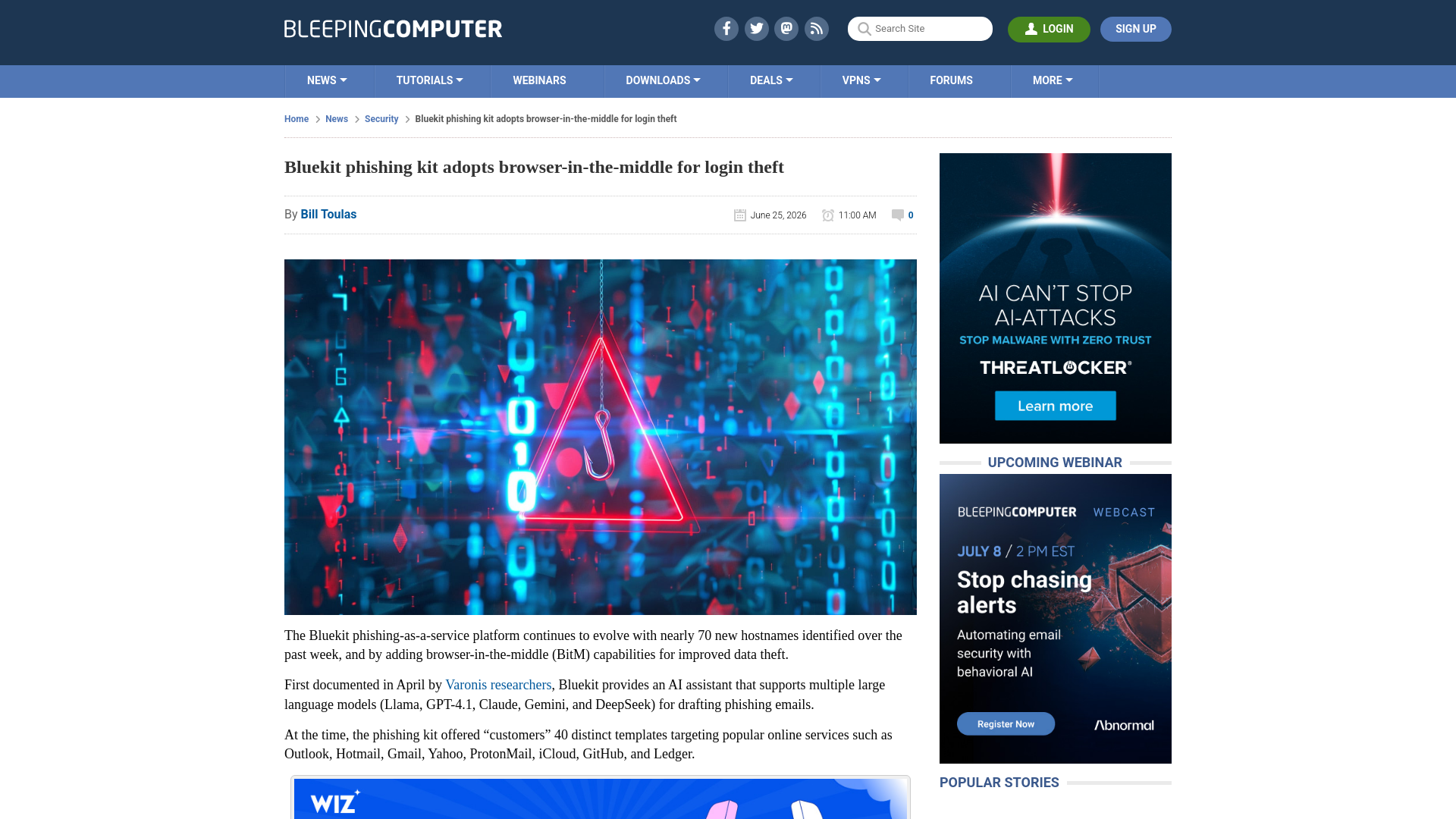 Bluekit phishing kit adopts browser-in-the-middle for login theft