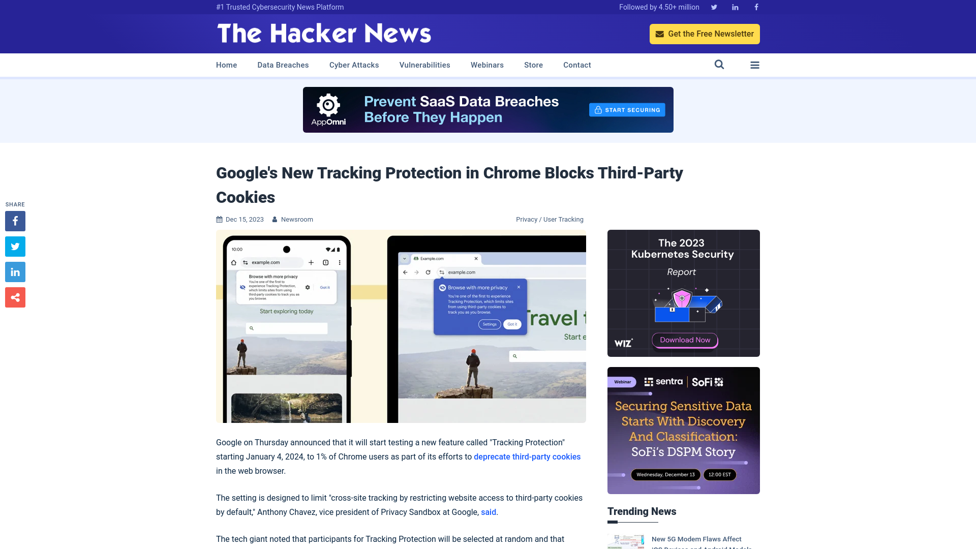 Google's New Tracking Protection in Chrome Blocks Third-Party Cookies