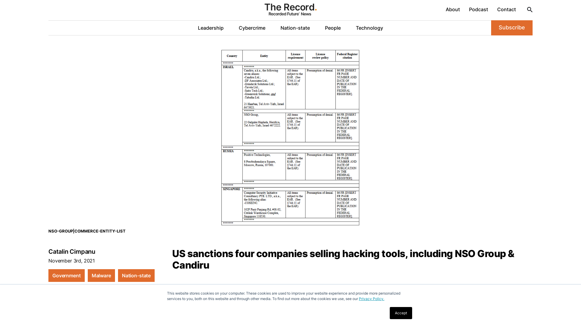 US sanctions four companies selling hacking tools, including NSO Group & Candiru