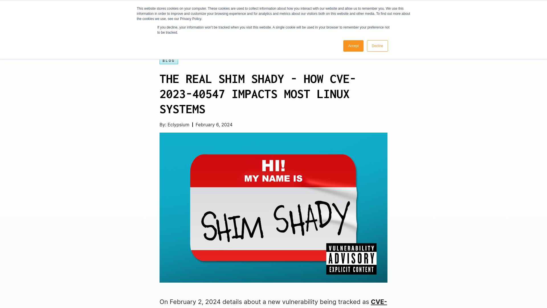 The Real Shim Shady - How CVE-2023-40547 Impacts Most Linux Systems - Eclypsium | Supply Chain Security for the Modern Enterprise