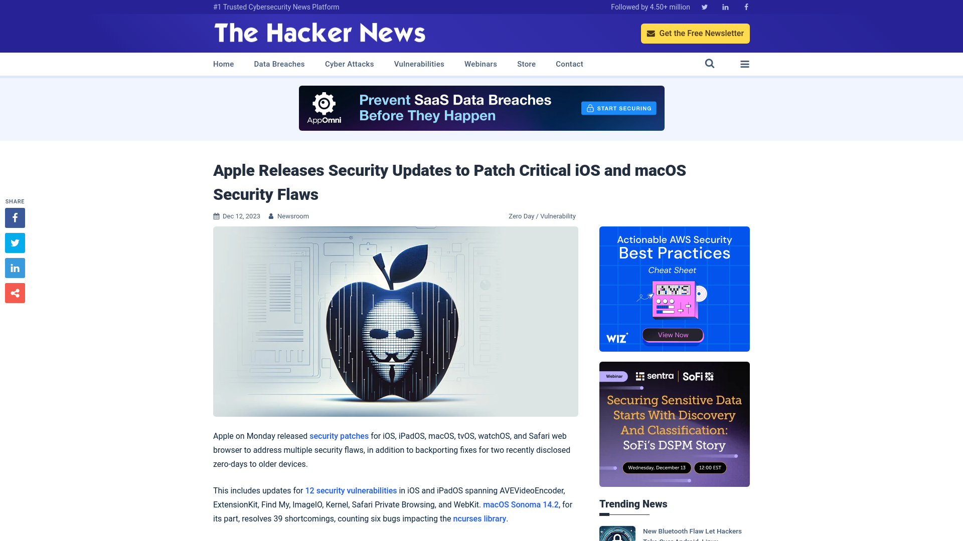 Apple Releases Security Updates to Patch Critical iOS and macOS Security Flaws