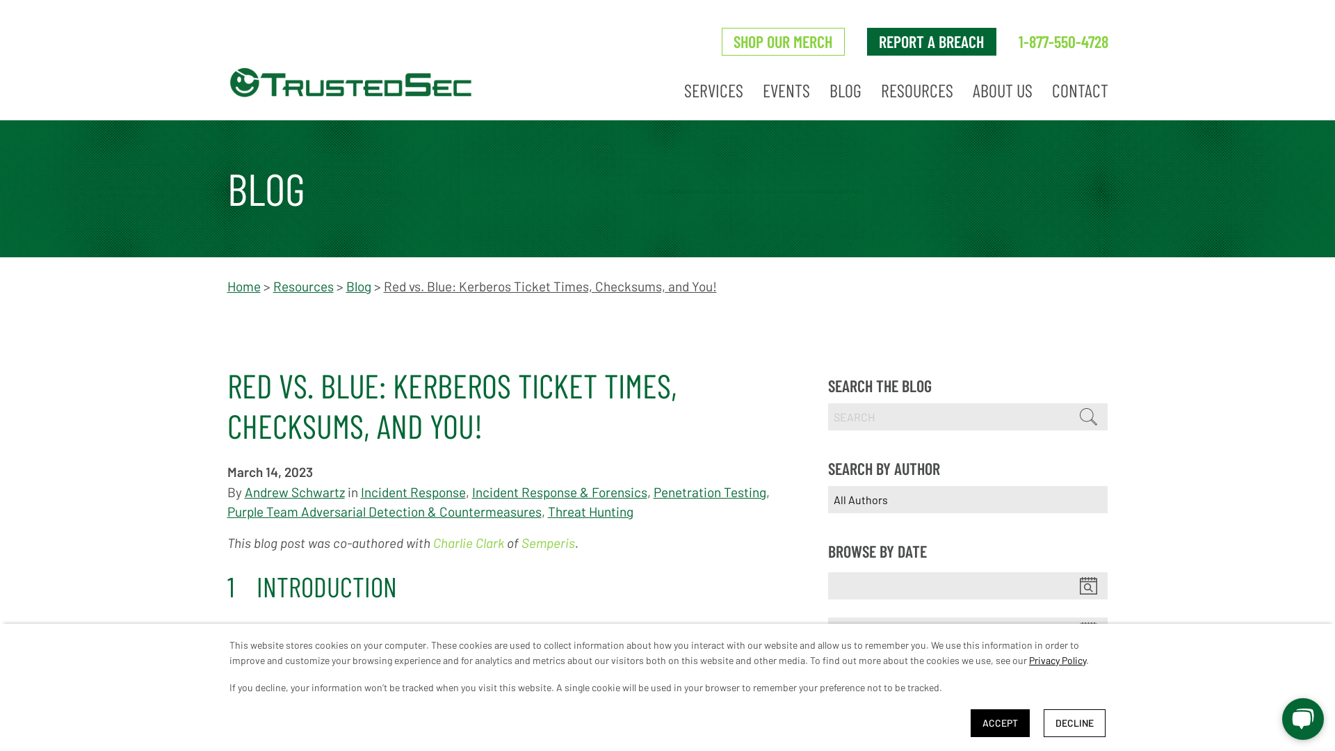 Red vs. Blue: Kerberos Ticket Times, Checksums, and You! - TrustedSec