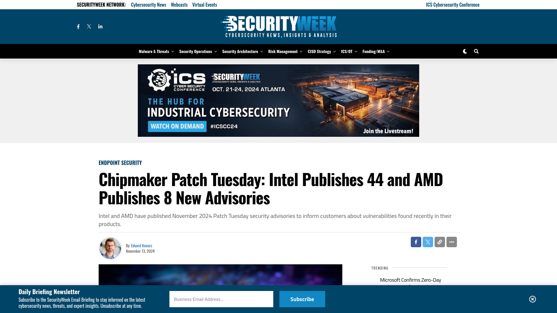 Chipmaker Patch Tuesday: Intel Publishes 44 and AMD Publishes 8 New Advisories - SecurityWeek