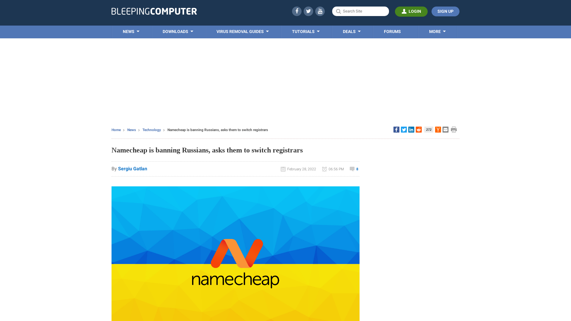 Namecheap is banning Russians, asks them to switch registrars