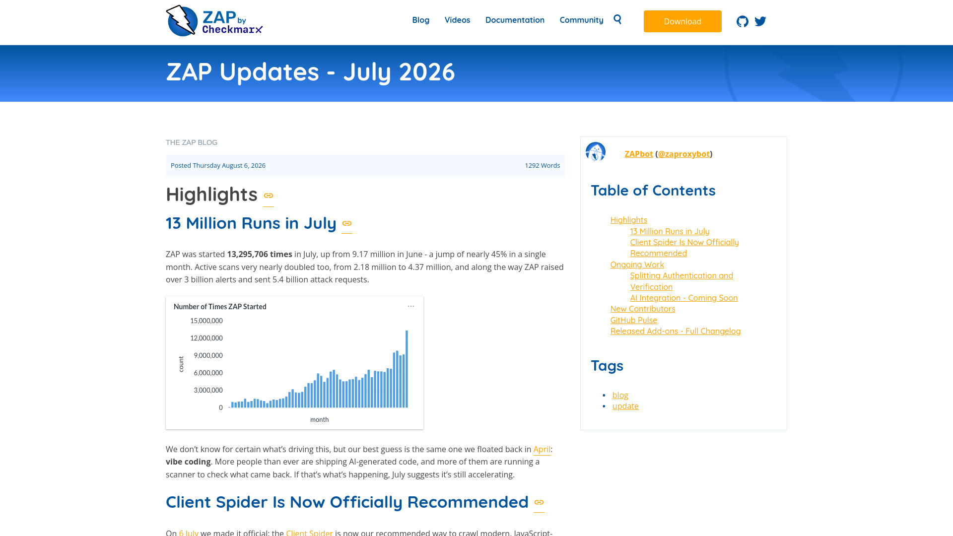 ZAP – ZAP Updates - July 2026