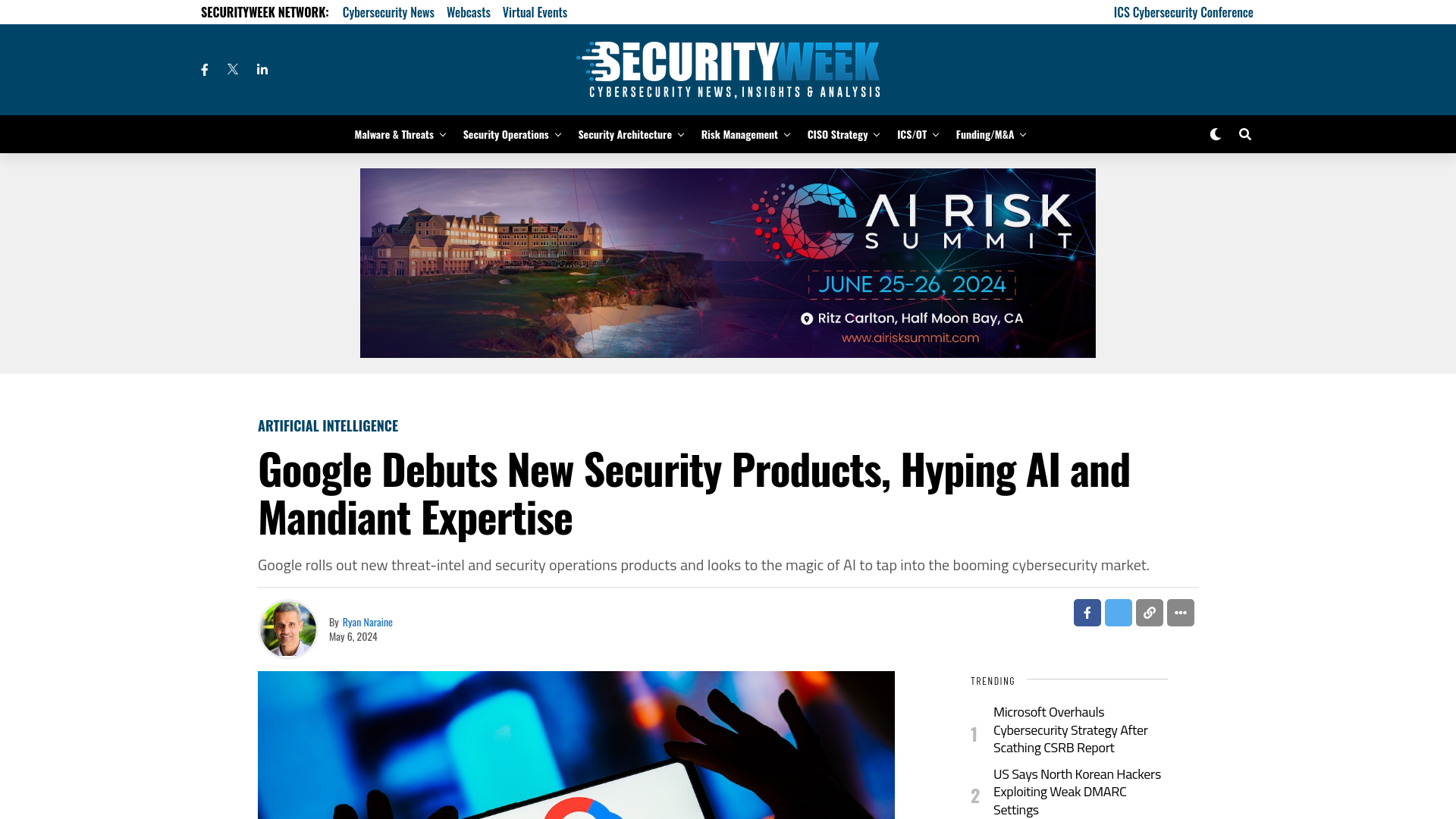 Google Debuts New Security Products, Hyping AI and Mandiant Expertise - SecurityWeek