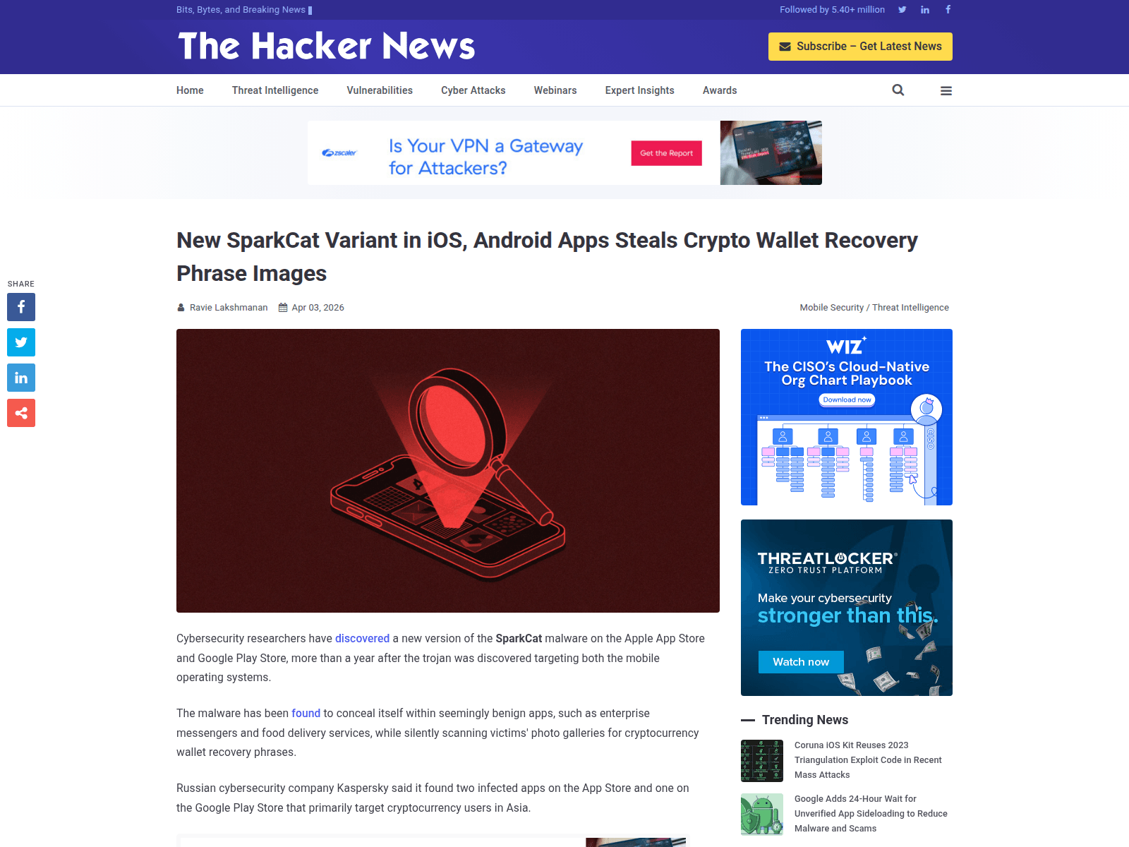 New SparkCat Variant in iOS, Android Apps Steals Crypto Wallet Recovery Phrase Images