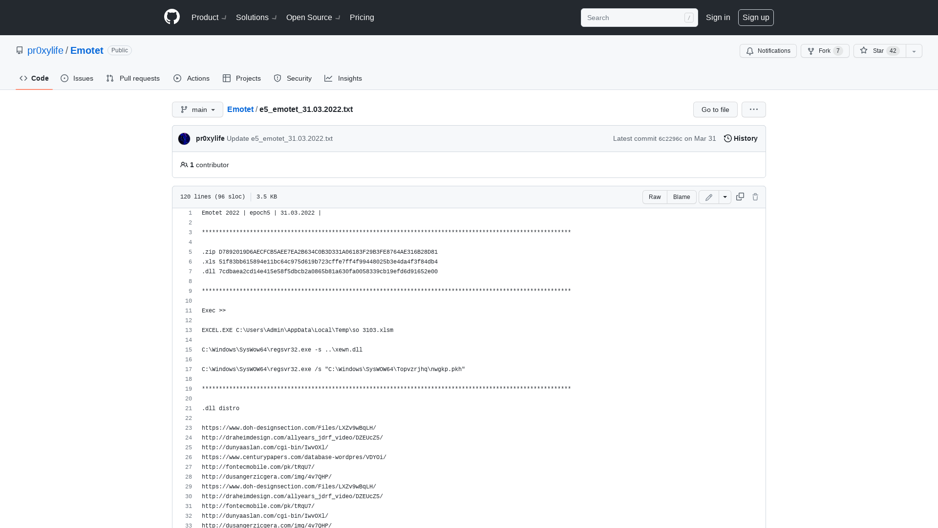 Emotet/e5_emotet_31.03.2022.txt at main · pr0xylife/Emotet · GitHub
