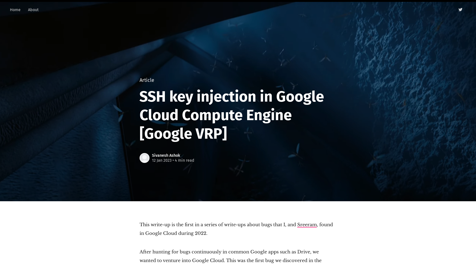 SSH key injection in Google Cloud Compute Engine [Google VRP]