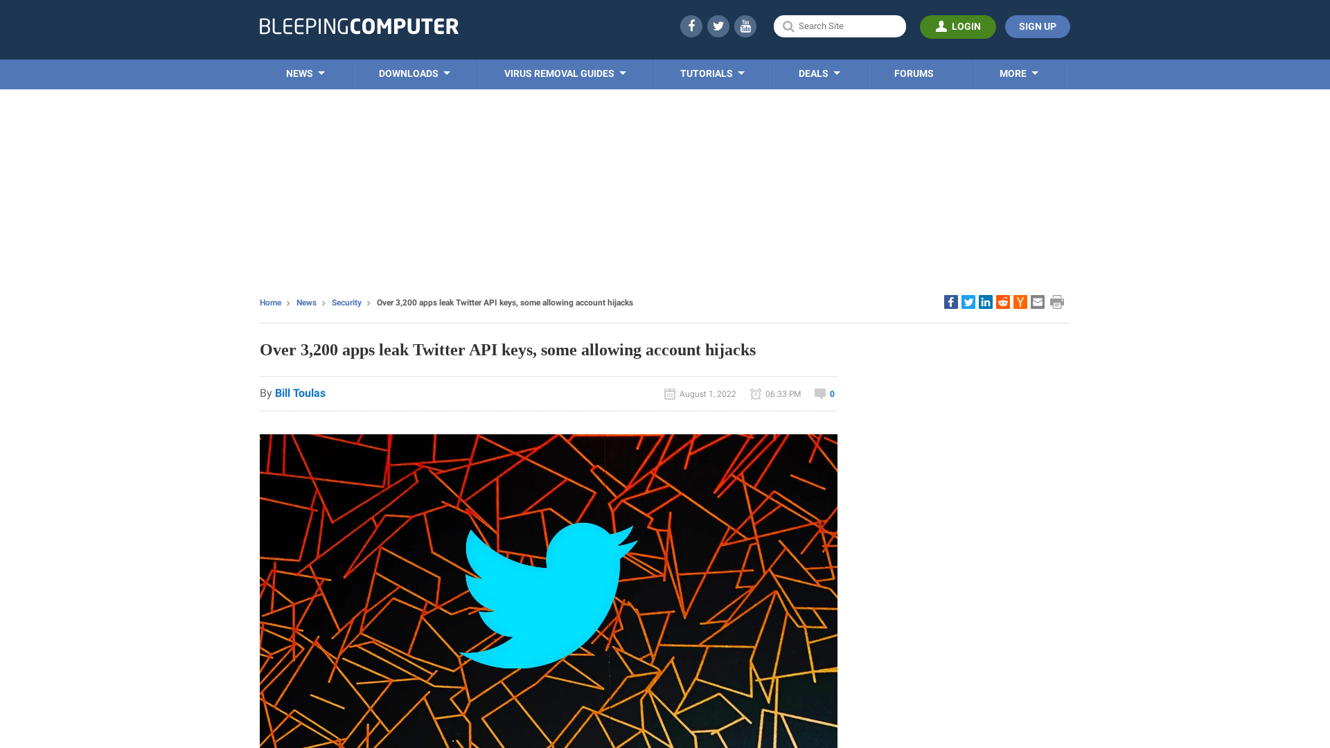 Over 3,200 apps leak Twitter API keys, some allowing account hijacks