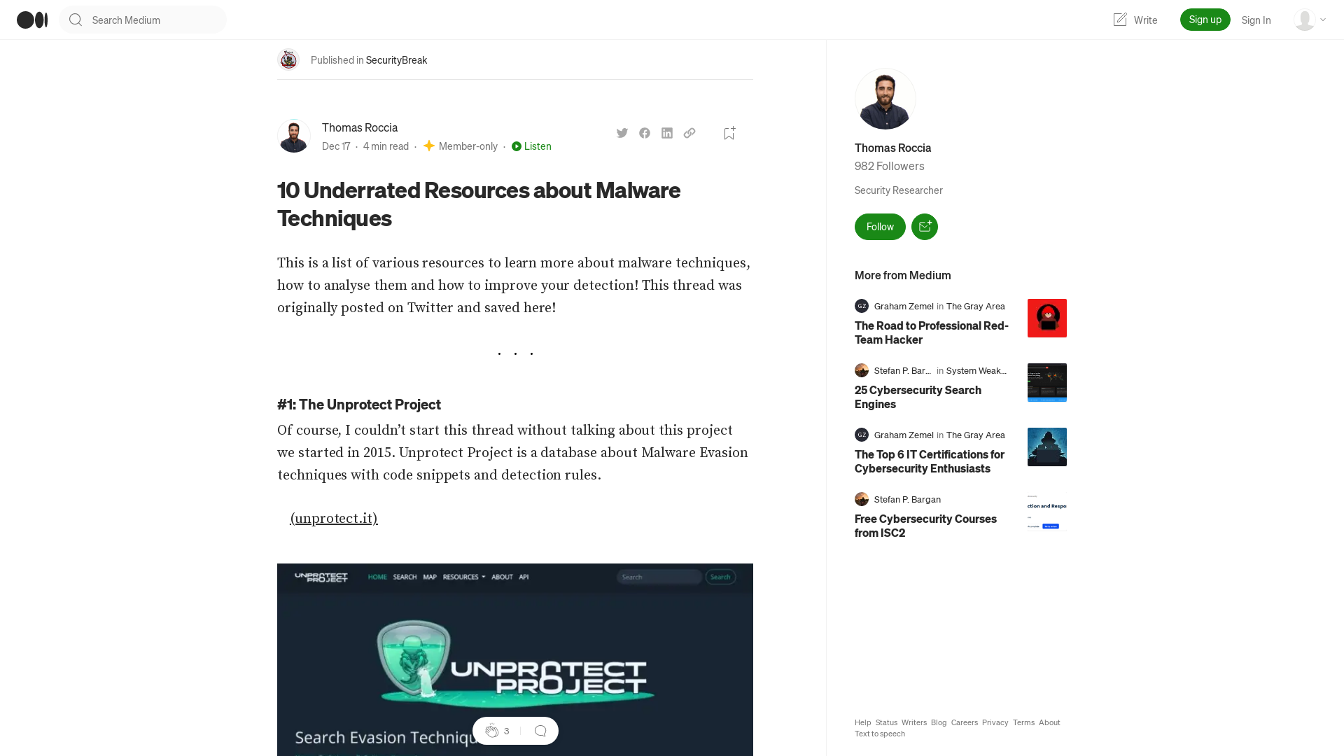 10 Underrated Resources about Malware Techniques | by Thomas Roccia | Dec, 2022 | SecurityBreak